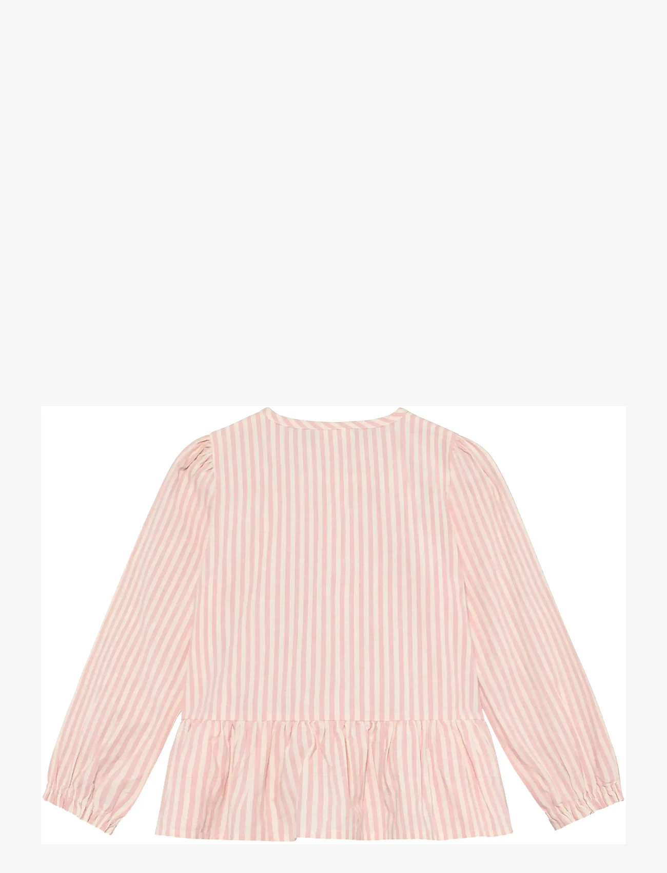 Minymo - Shirt LS Y/D - blouses & tunics - silver pink - 1