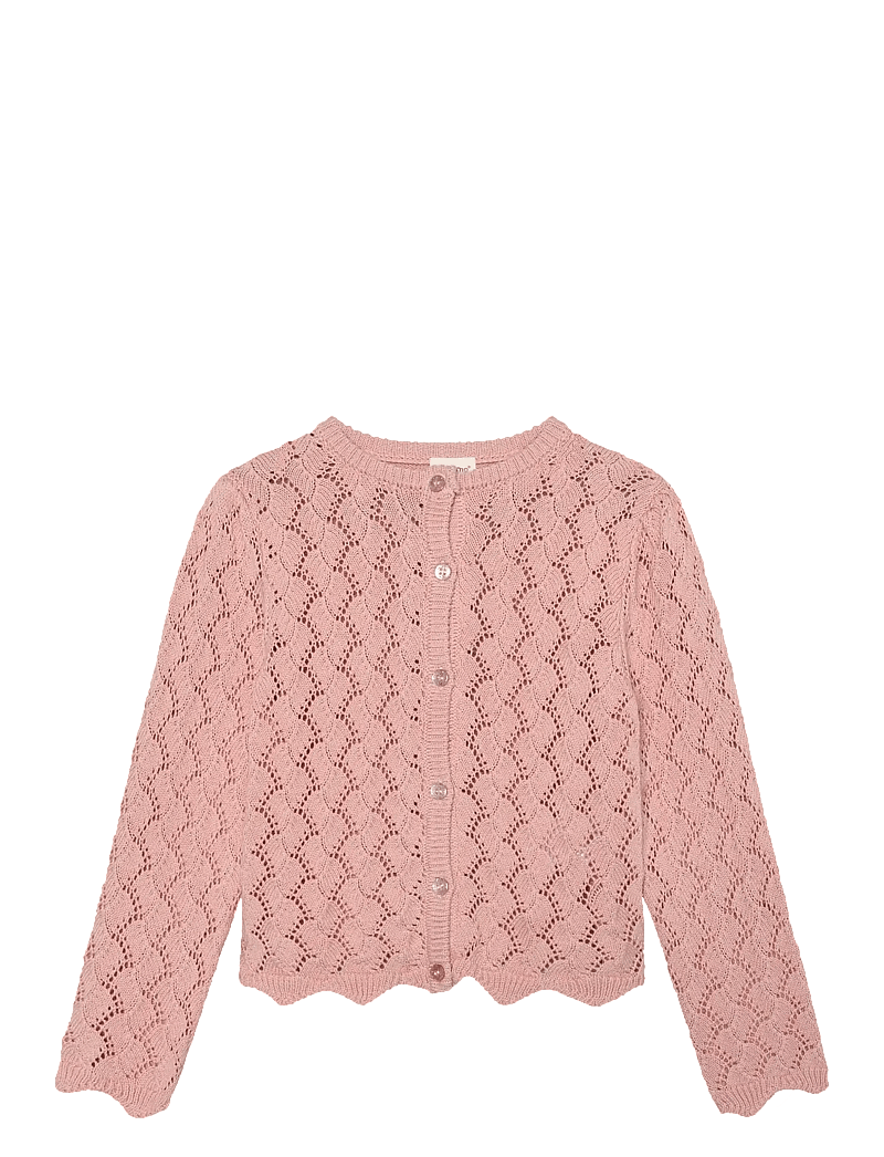 Minymo - Cardigan Knit - cardigans - silver pink - 0