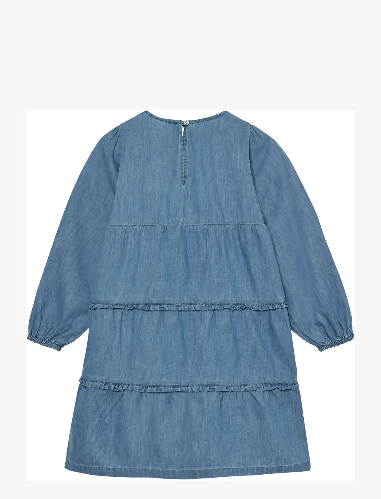 Minymo - Dress LS Chambray - langærmede hverdagskjoler - faded denim - 1