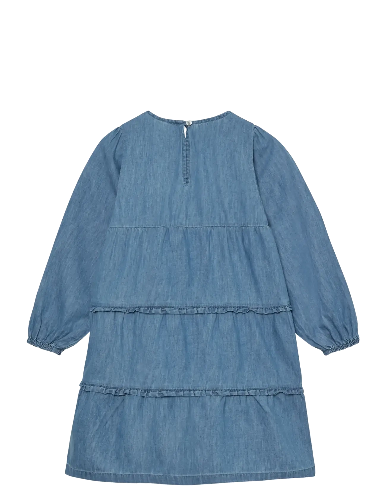 Minymo - Dress LS Chambray - langärmelige freizeitkleider - faded denim - 1