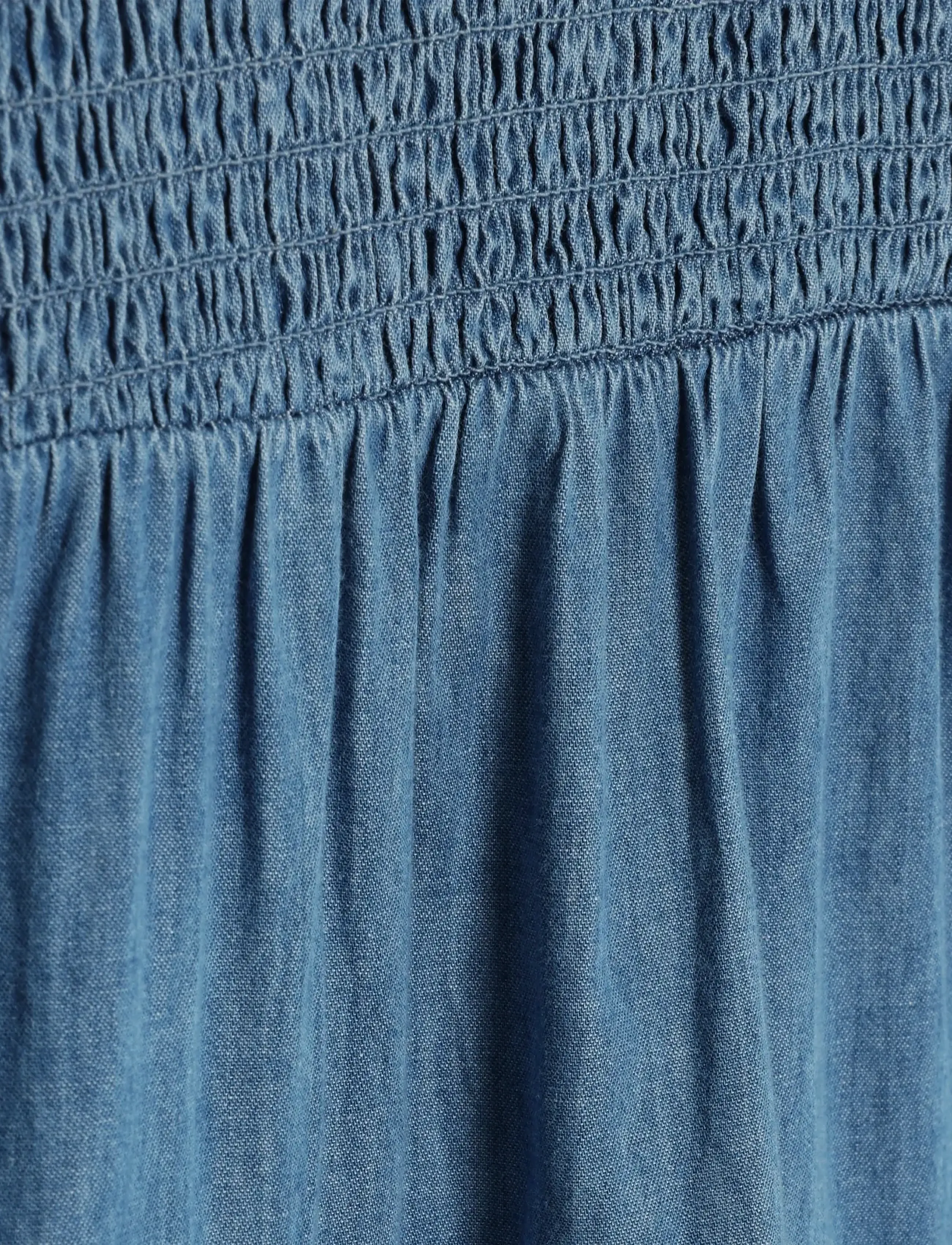Minymo - Dress LS Chambray - langärmelige freizeitkleider - faded denim - 2