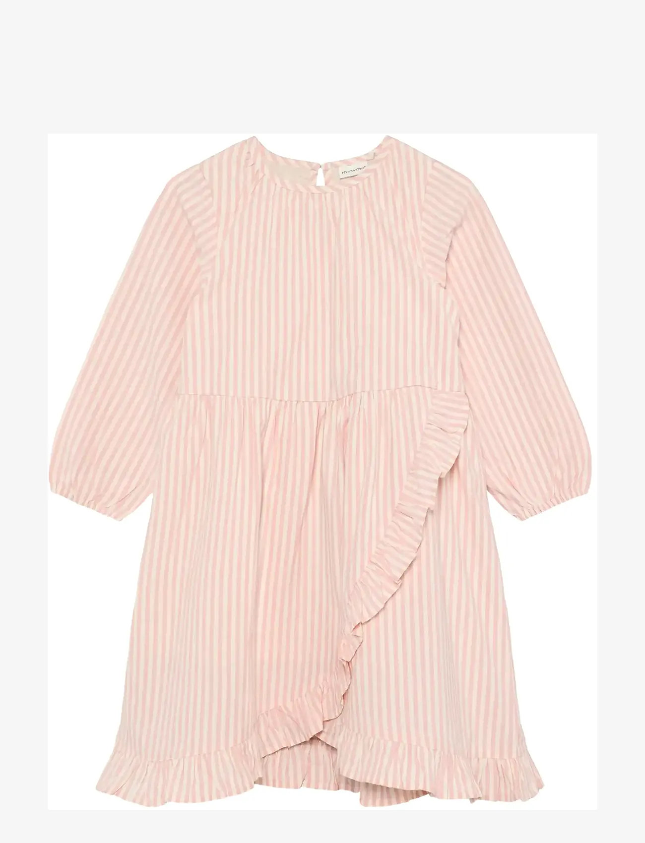 Minymo - Dress LS Y/D - langärmelige babykleider - silver pink - 1