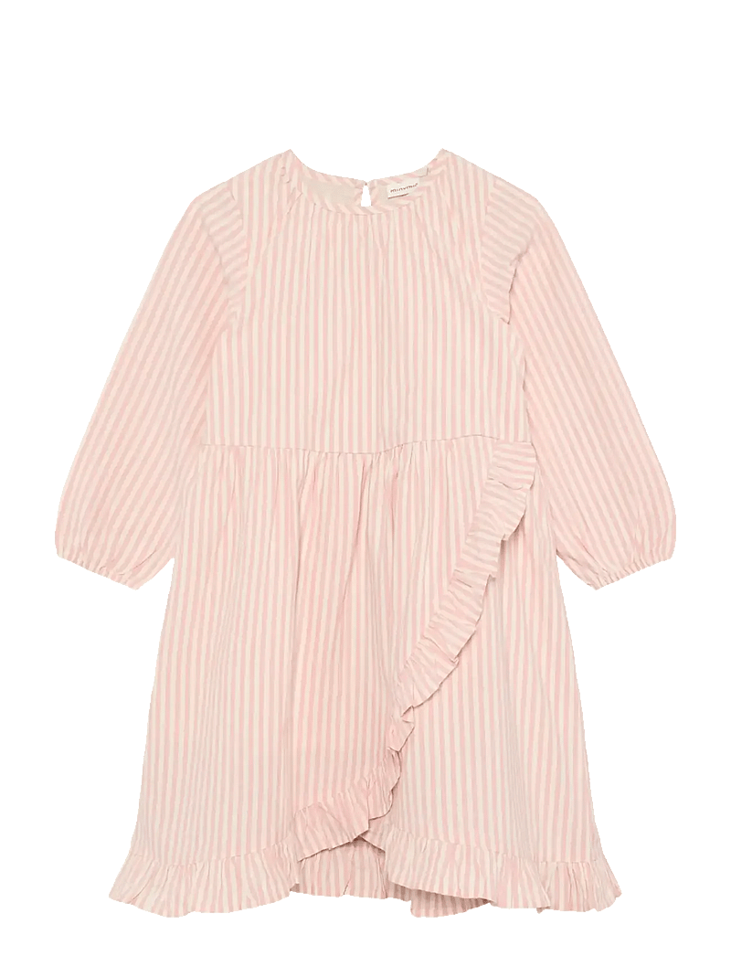 Minymo - Dress LS Y/D - langärmelige babykleider - silver pink - 1