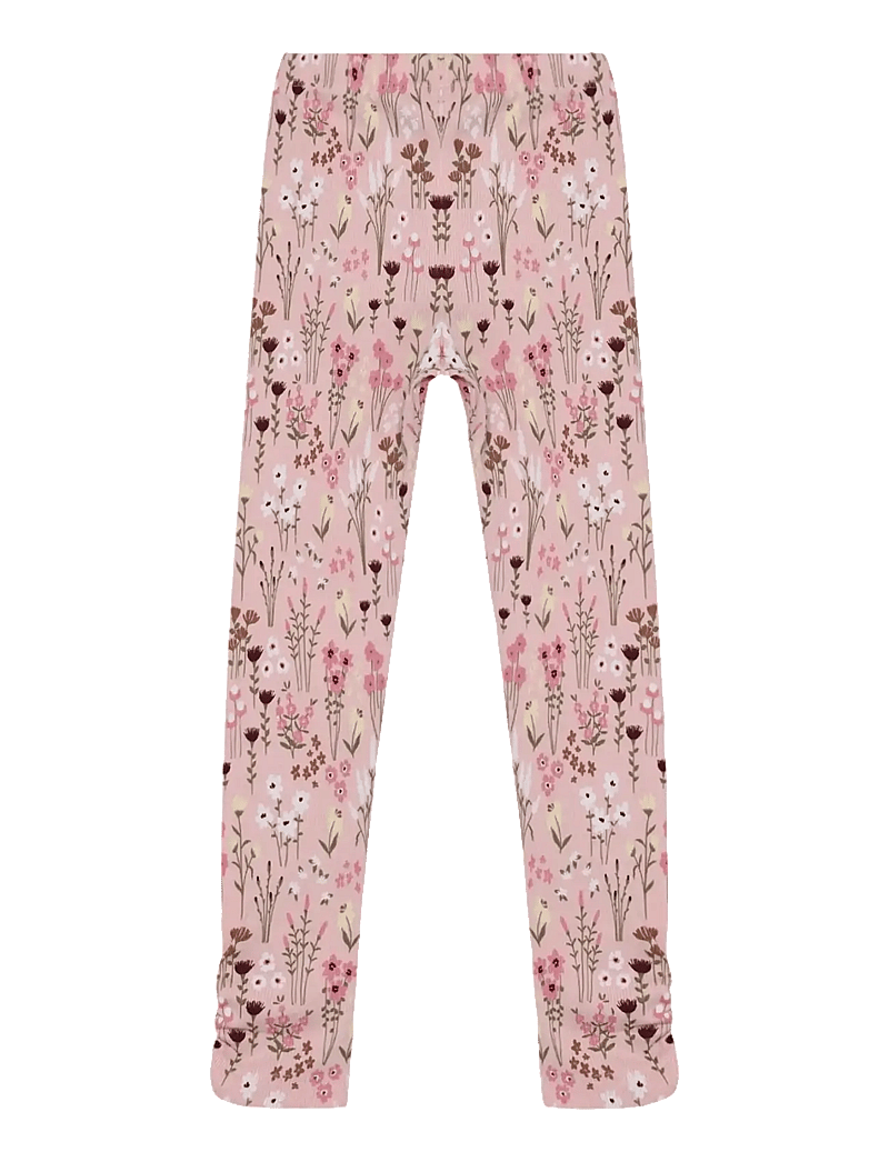 Minymo - Leggings AOP Rib - leggings - silver pink - 1