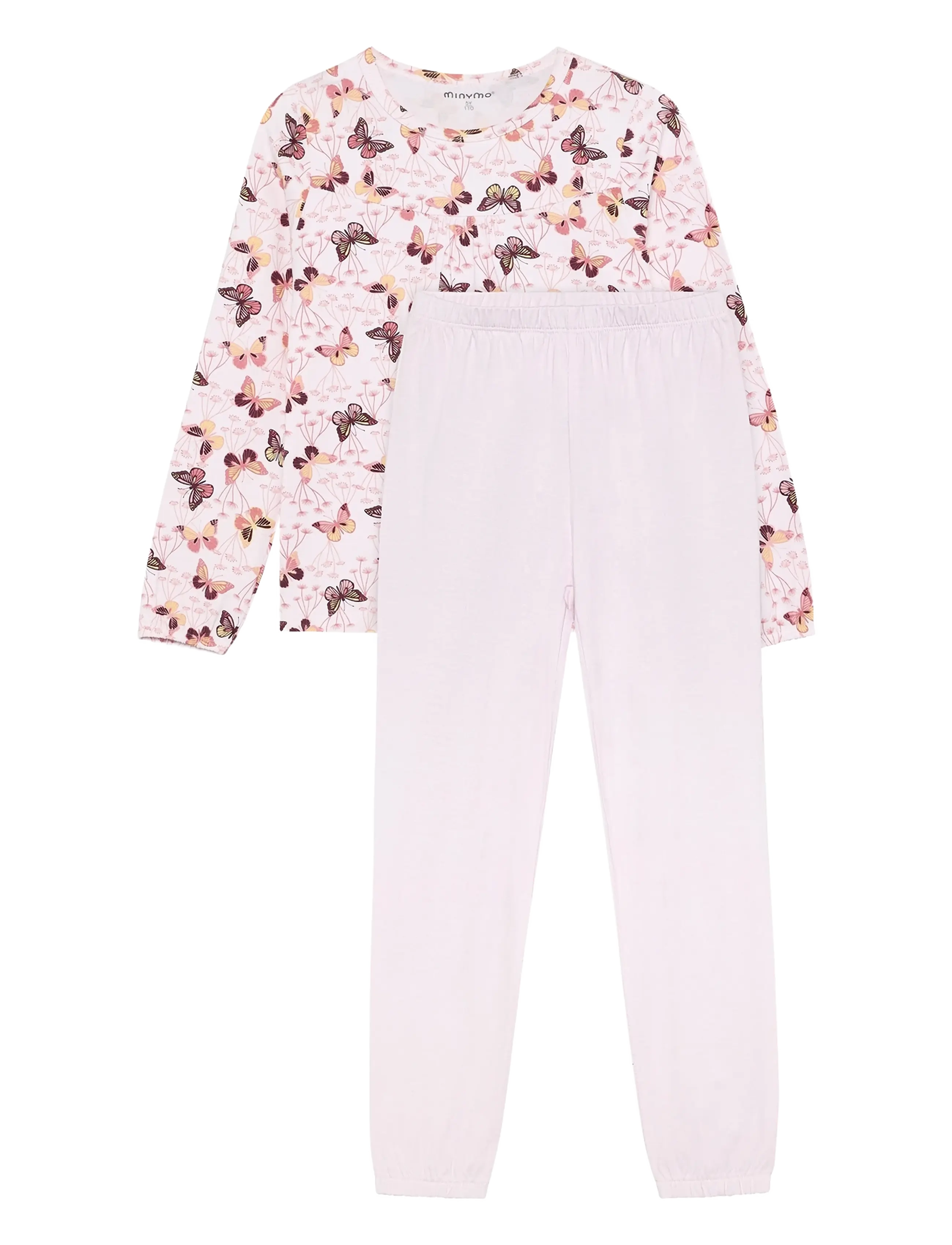 Minymo Pyjamas Ls Set Aop, 98, Pyjamas, Rosa - Pyjama Sets, Kinder