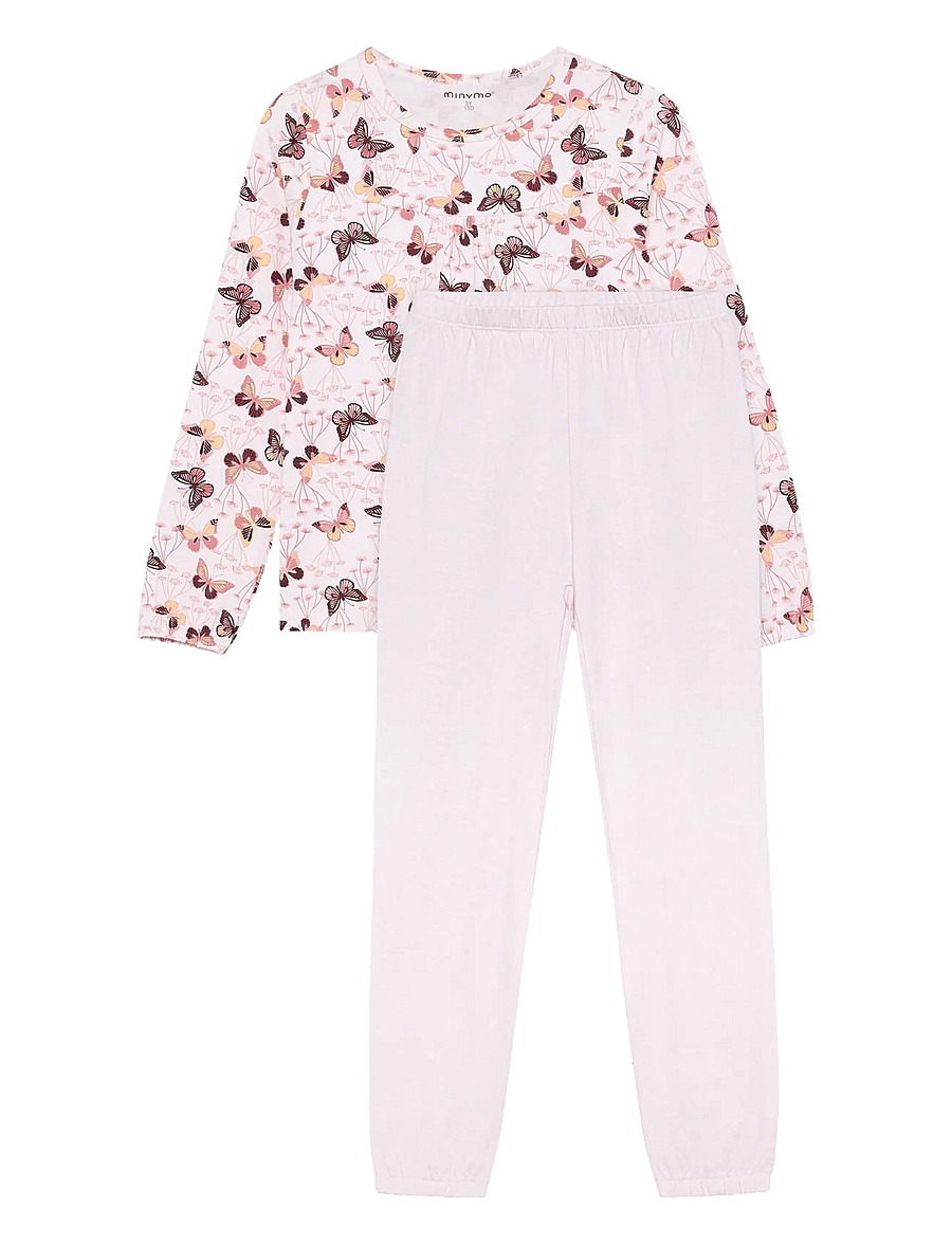 Minymo - Pyjamas LS Set AOP - delicacy - 0
