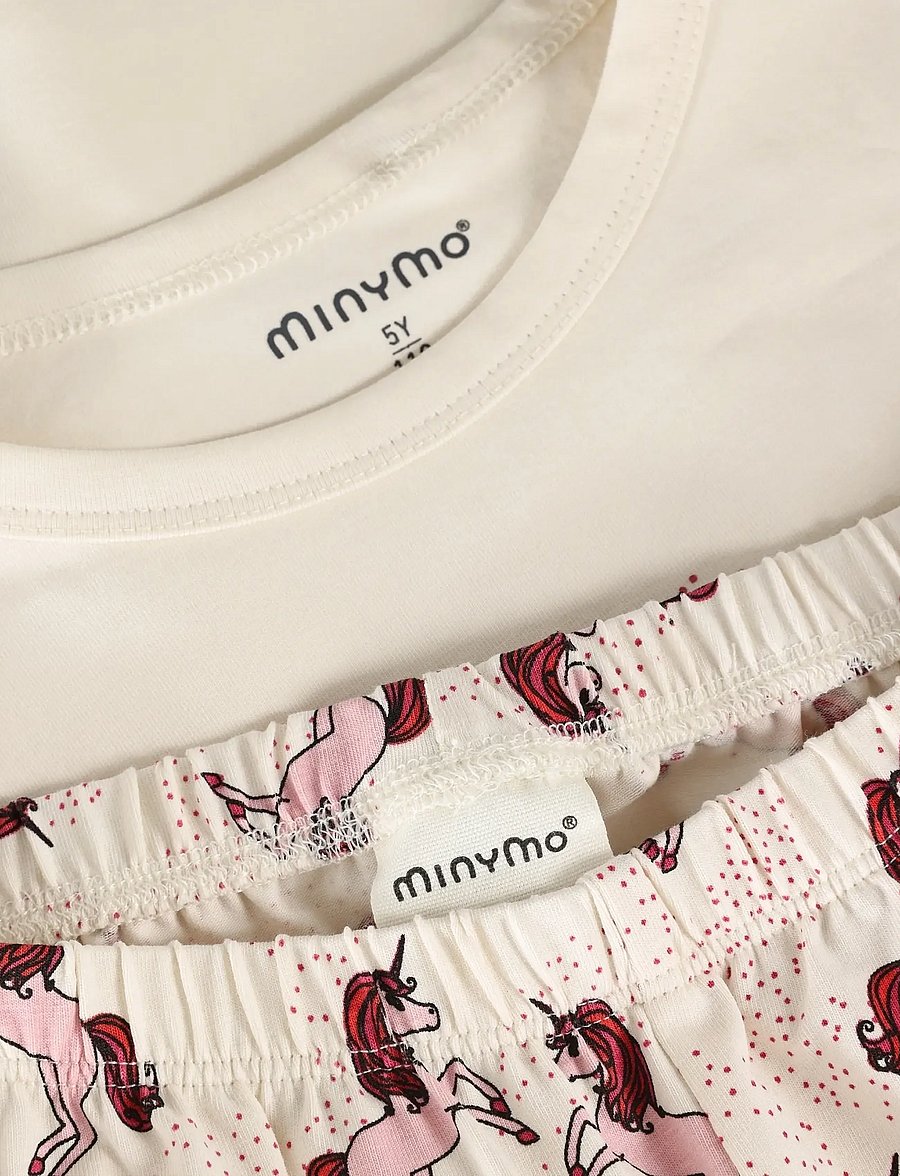 Minymo - Pyjamas LS Set AOP - pyjamasset - white swan - 4