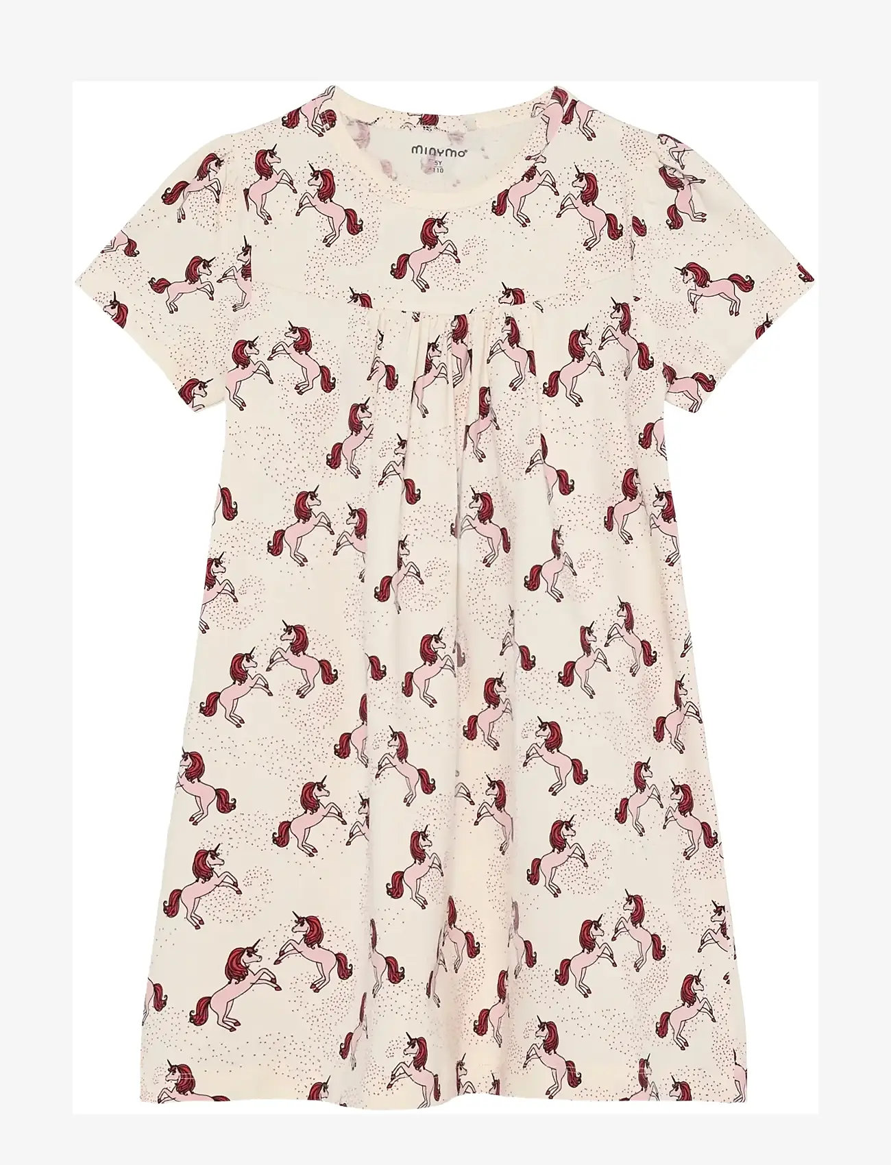 Minymo - Nightdress SS AOP - nightdresses - white swan - 0