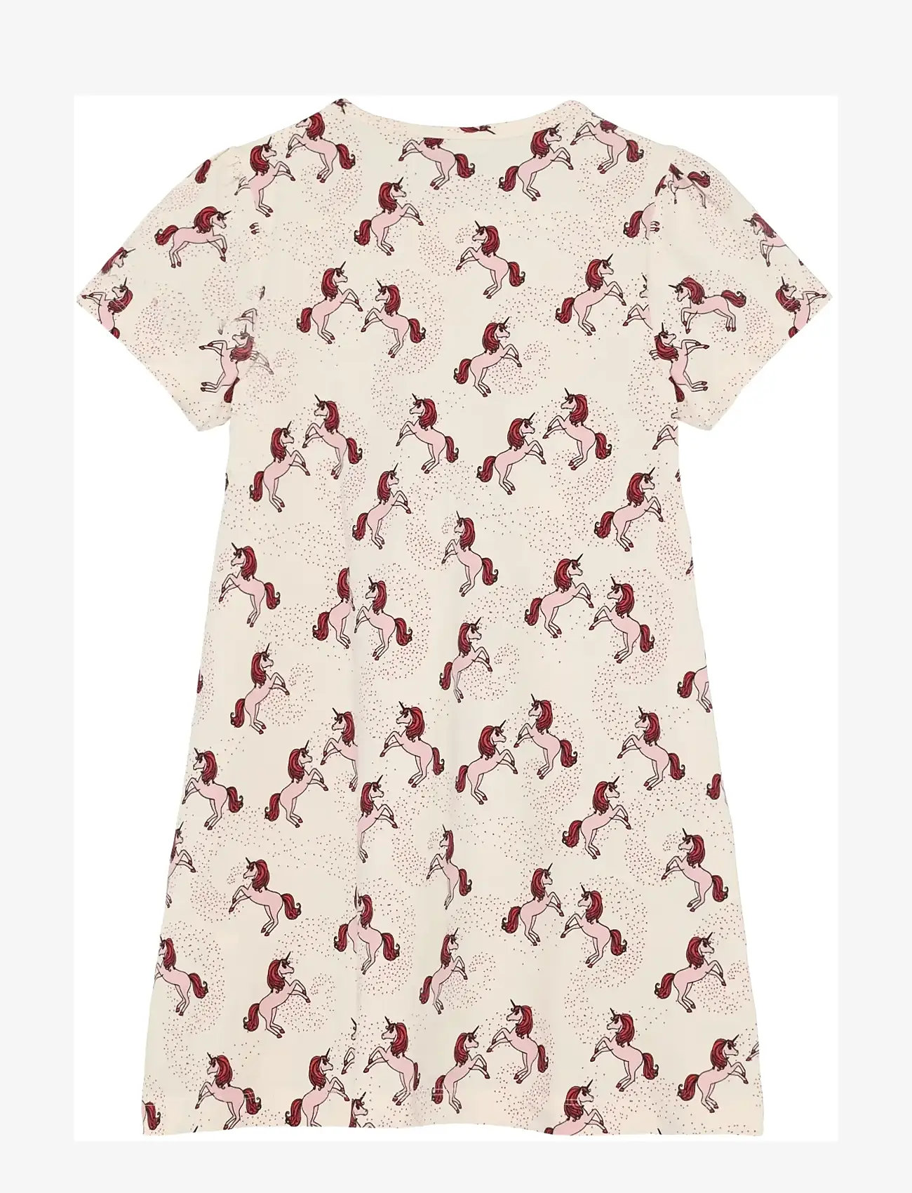 Minymo - Nightdress SS AOP - nightdresses - white swan - 1