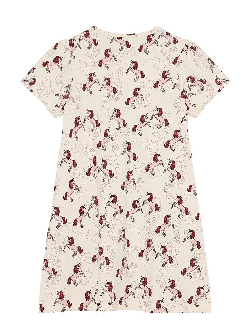 Minymo - Nightdress SS AOP - nightdresses - white swan - 1