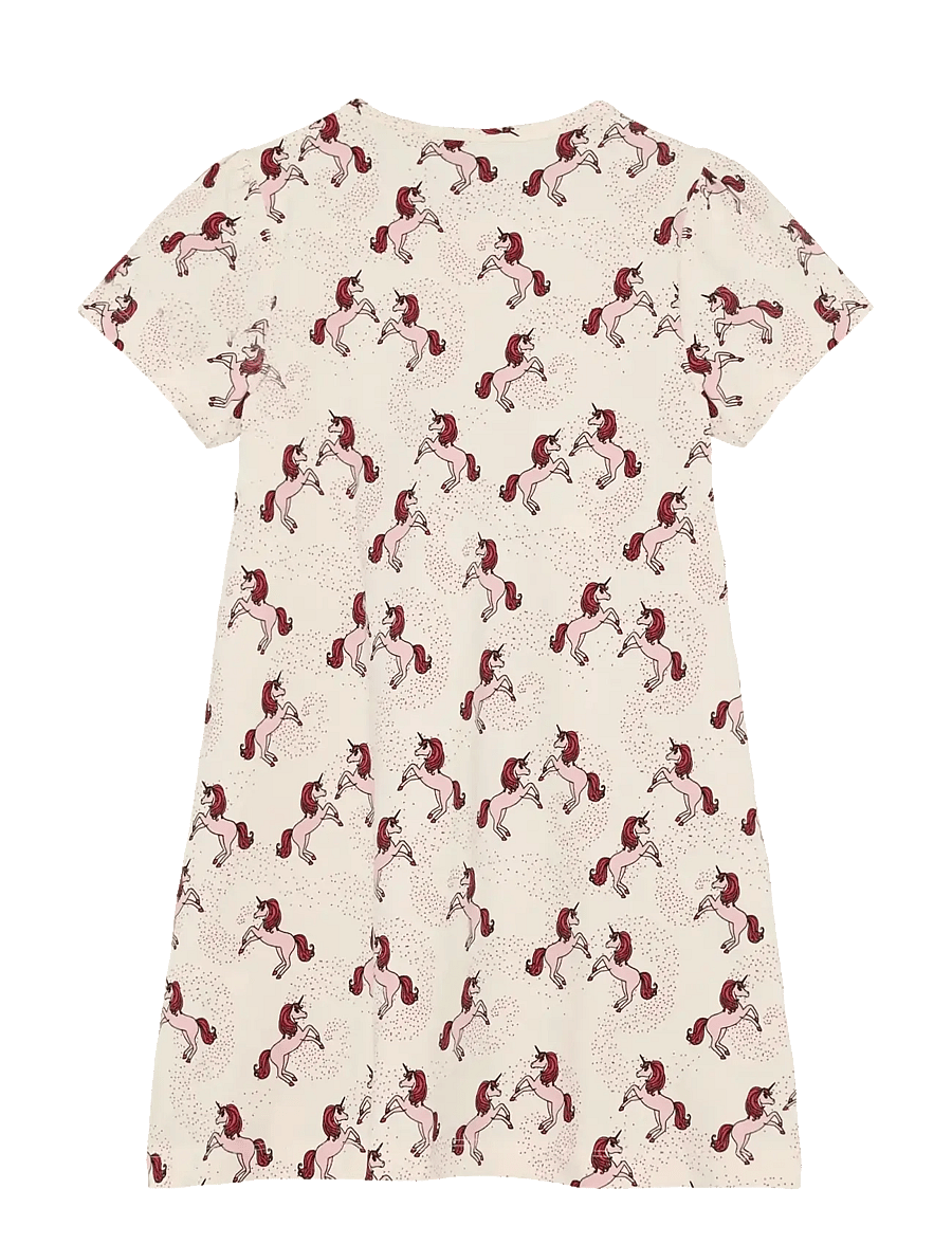 Minymo - Nightdress SS AOP - nacht- & unterwäsche - white swan - 1