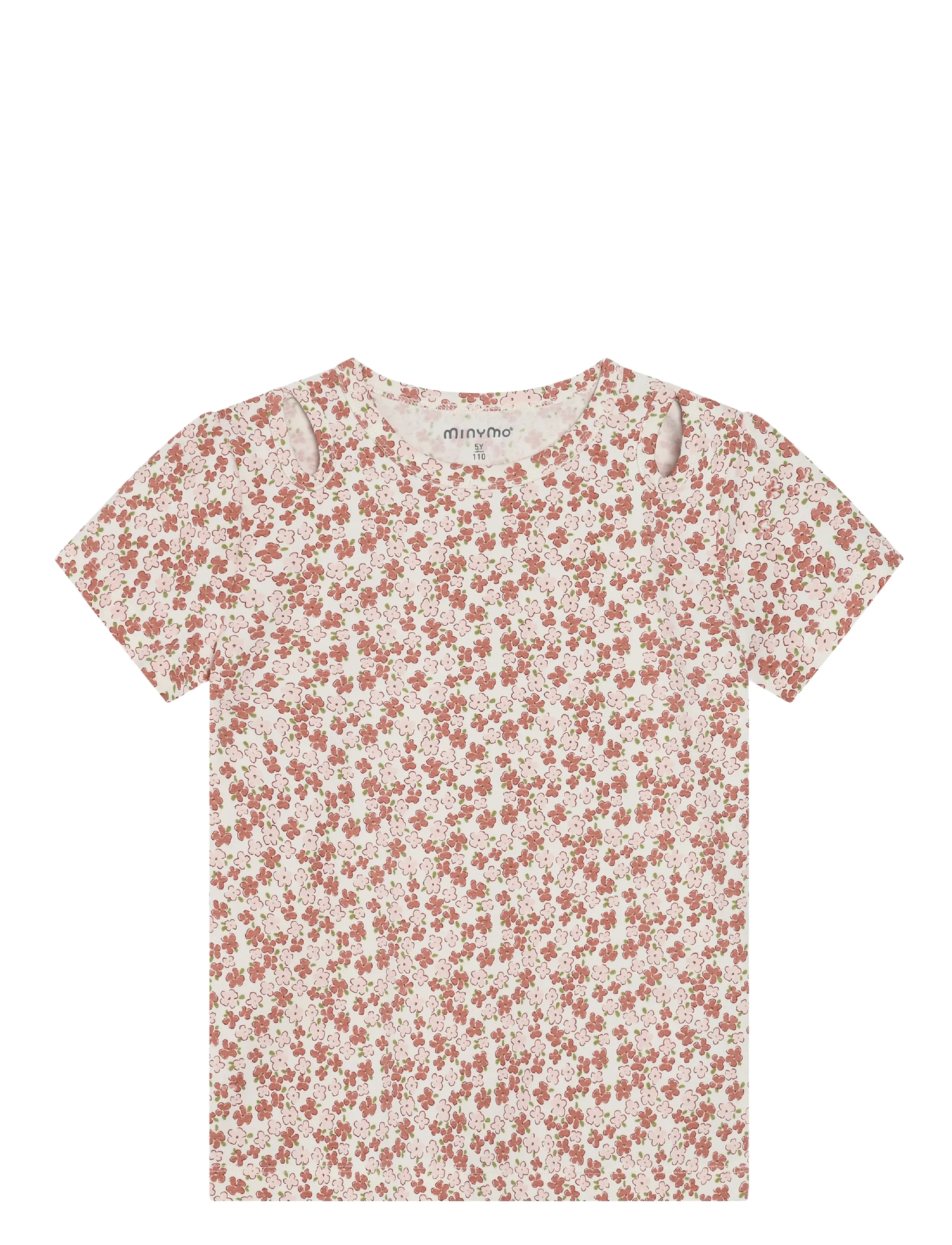 Minymo T-Shirt Ss Aop, 128, Cream, T-Shirts > Kortærmede, Børn