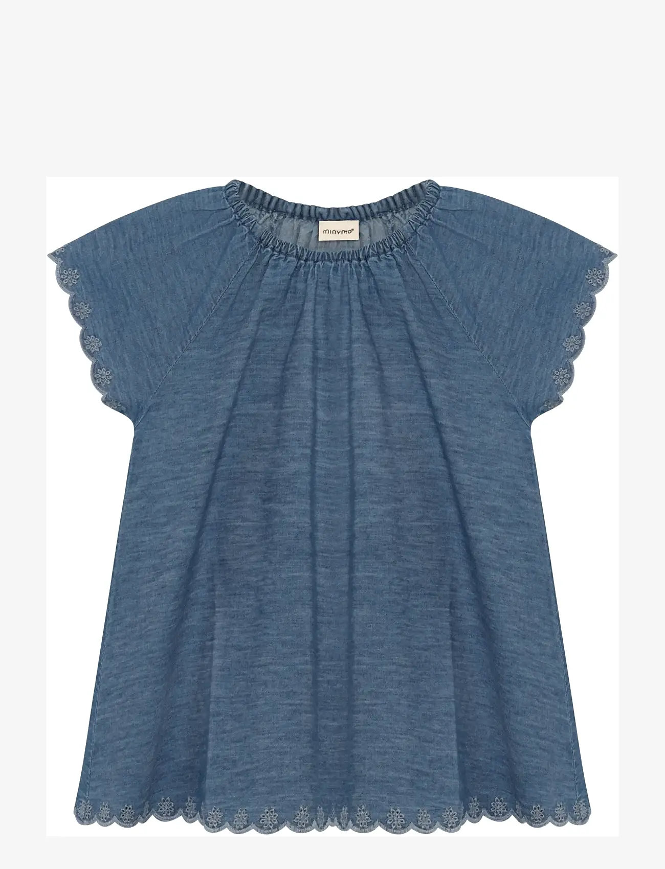 Minymo - Blouse SS Chambrey - blūzes un tunikas - faded denim - 1