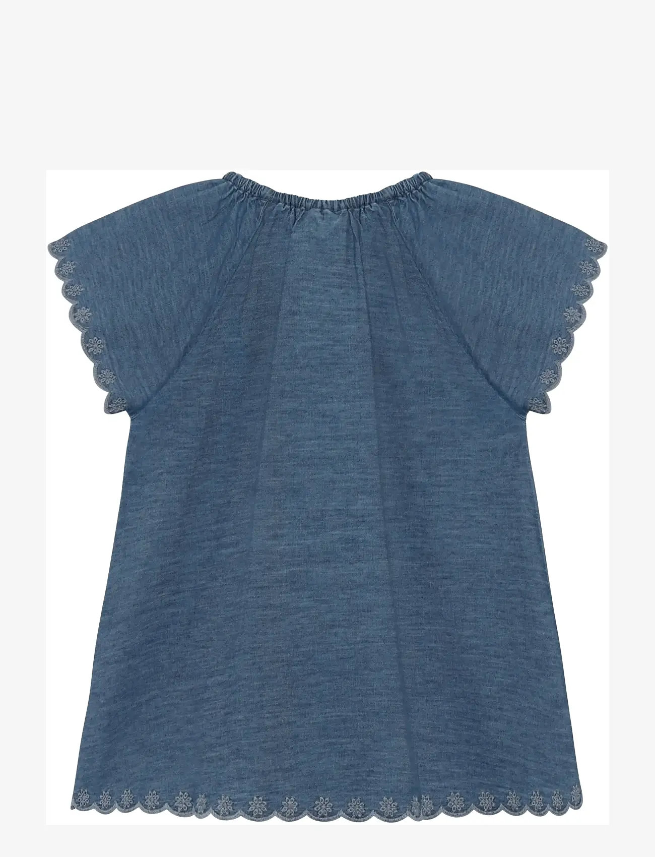 Minymo - Blouse SS Chambrey - blūzes un tunikas - faded denim - 2