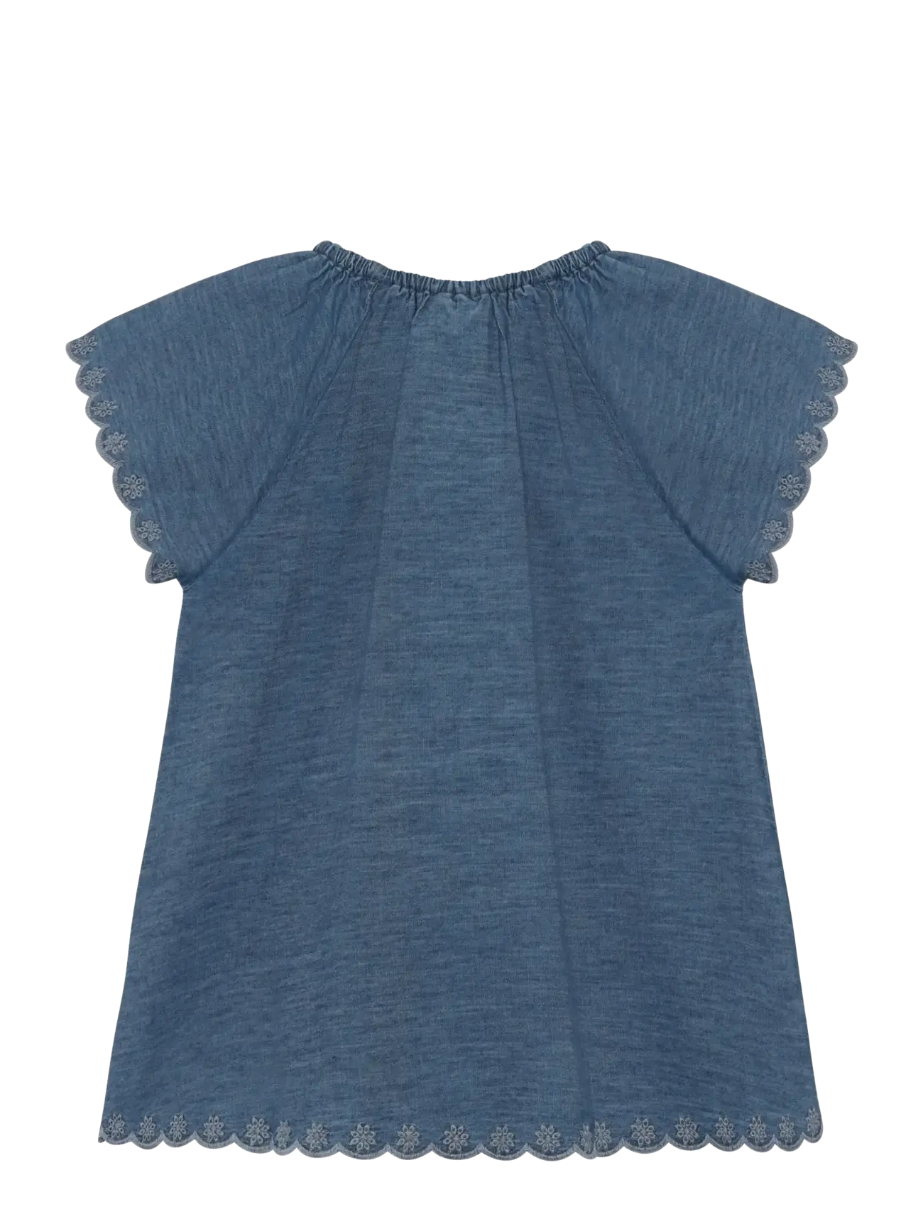 Minymo - Blouse SS Chambrey - vasaras piedāvājumi - faded denim - 2