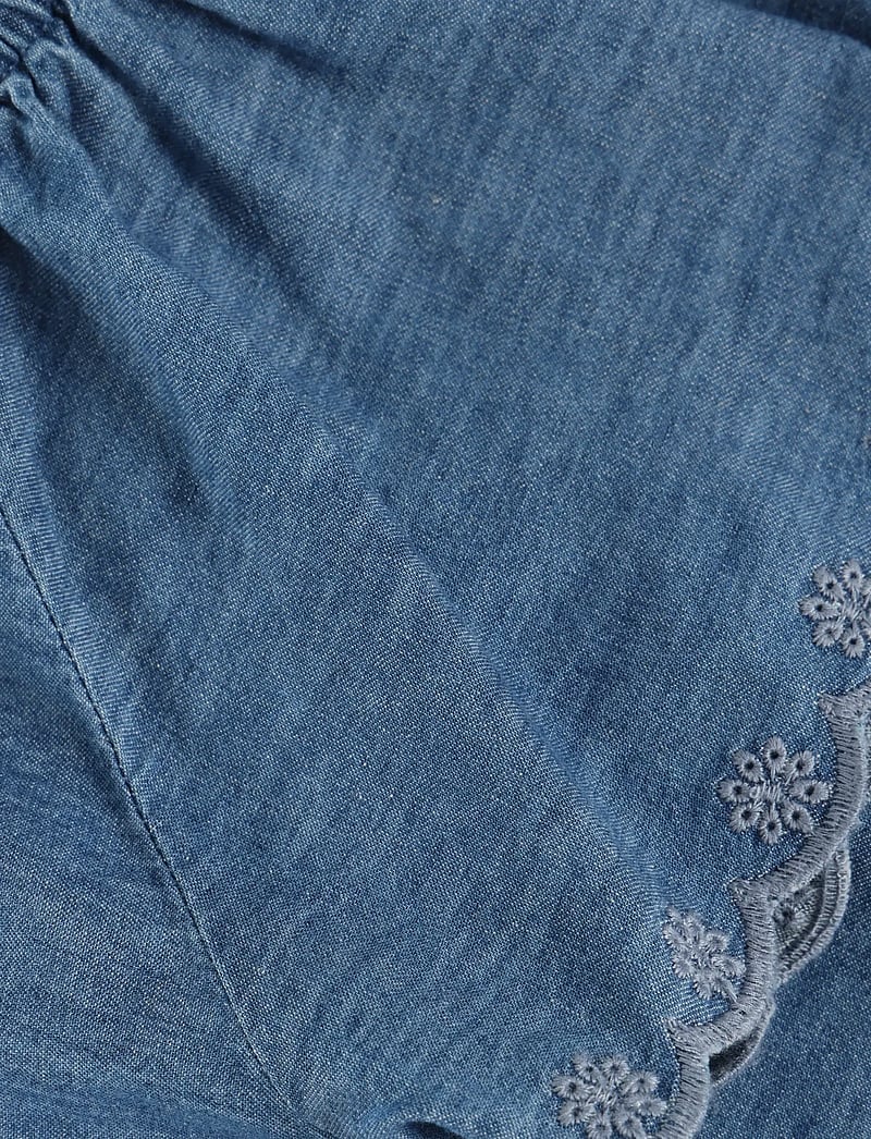 Minymo - Blouse SS Chambrey - blūzes un tunikas - faded denim - 3