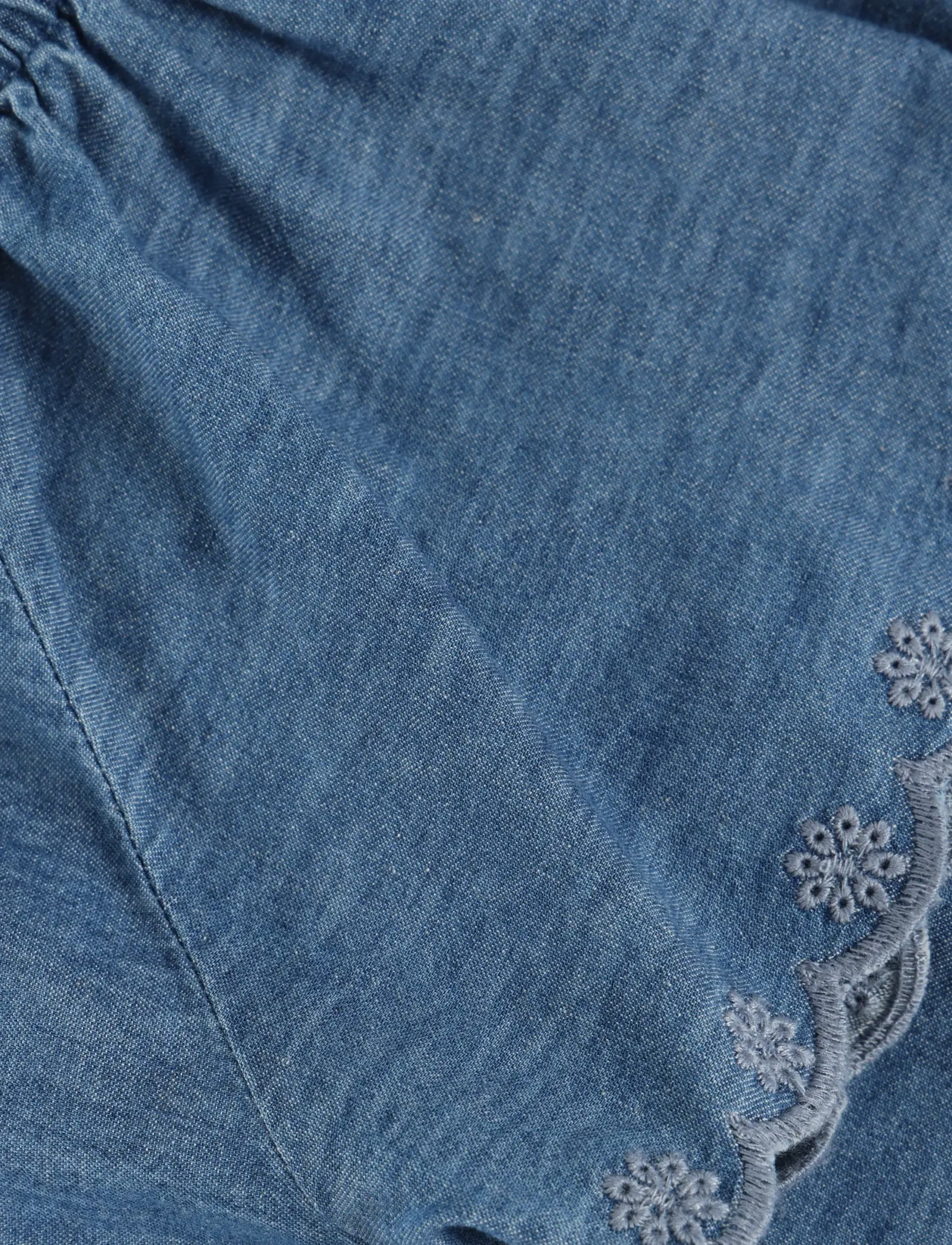 Minymo - Blouse SS Chambrey - vasaras piedāvājumi - faded denim - 3