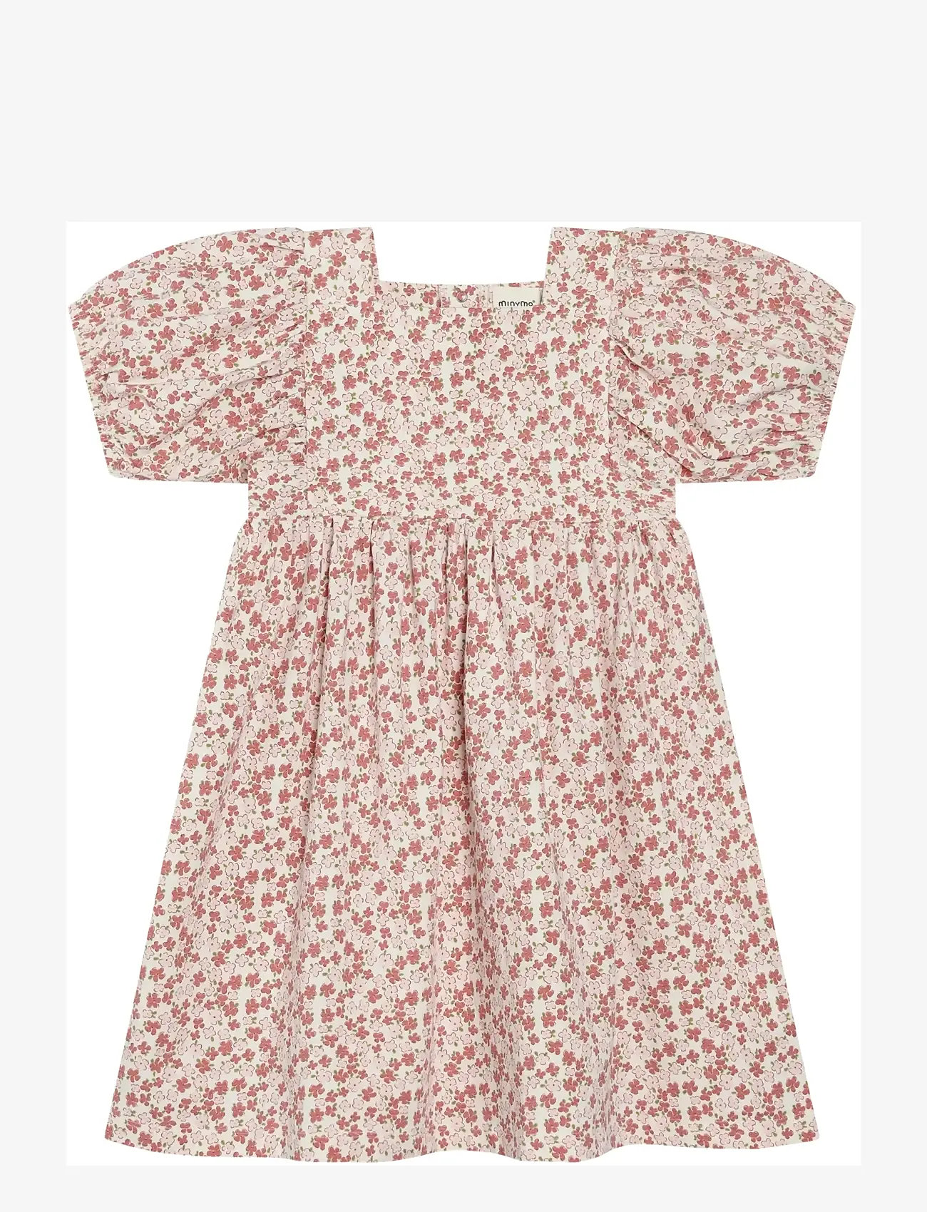 Minymo - Dress SS AOP - kurzärmelige freizeitkleider - vanilla ice - 1