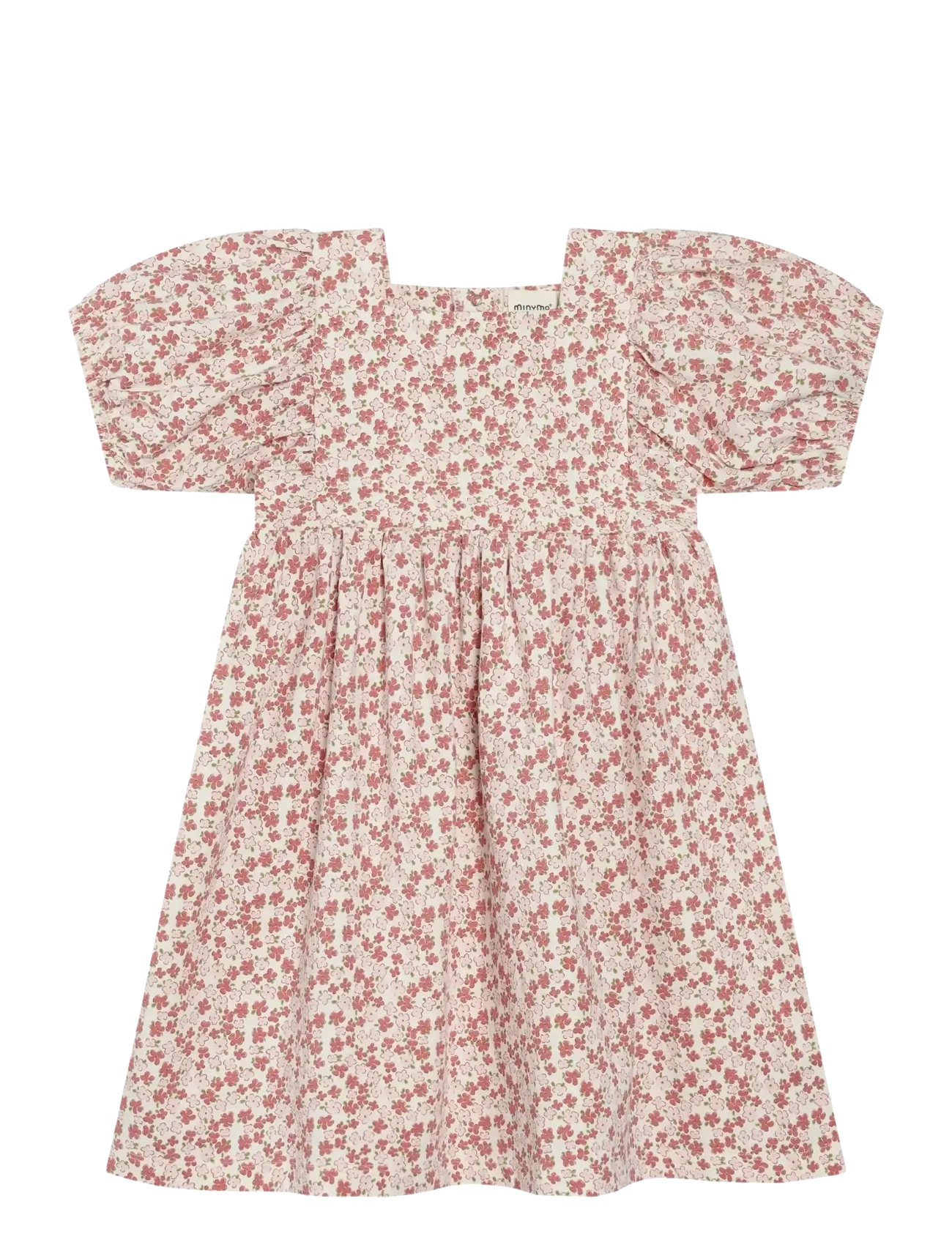 Minymo Dress SS AOP - 4 for 3 - VANILLA ICE / pink/rose