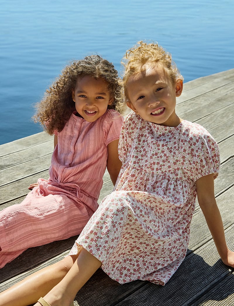 Minymo - Dress SS AOP - kurzärmelige freizeitkleider - vanilla ice - 3