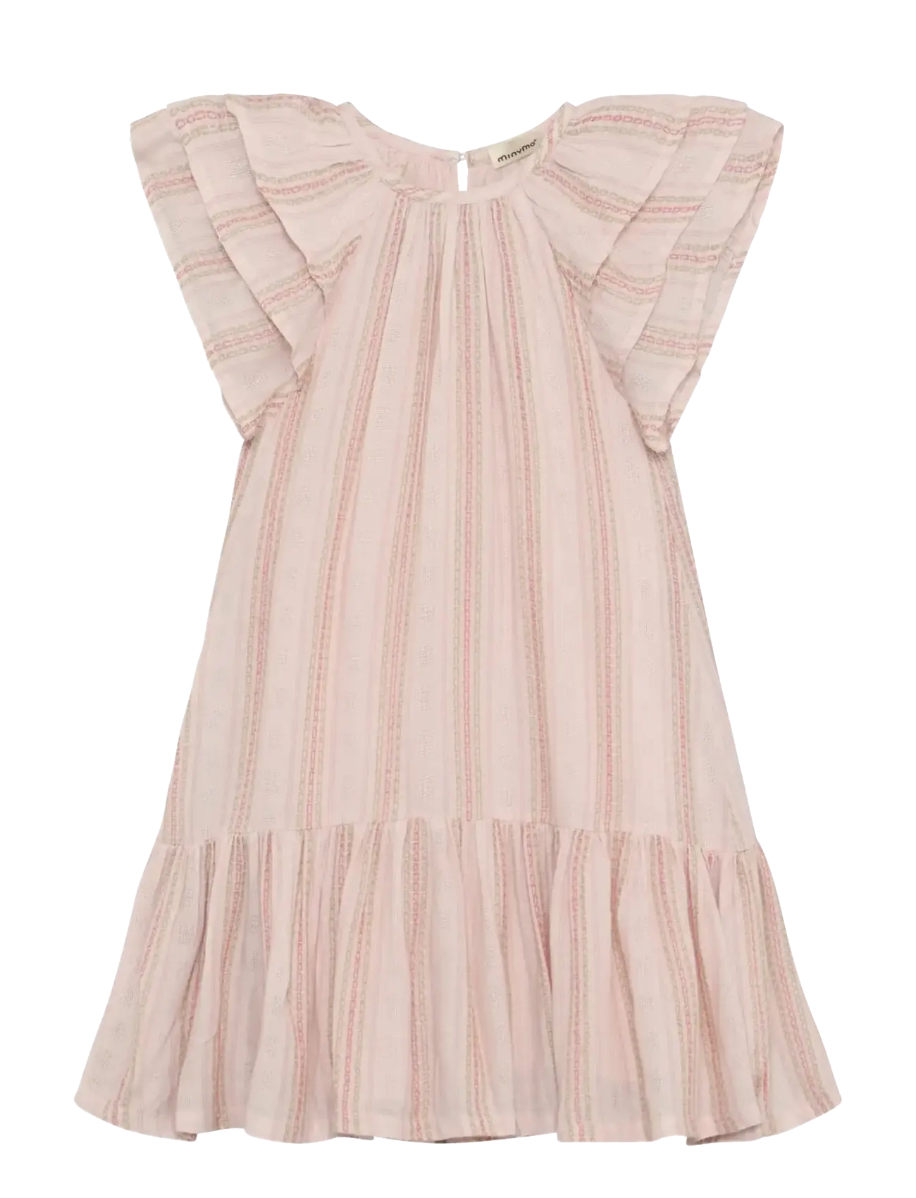 Minymo Dress Ss W. Lining, Børn, Flæsekjole, Pink, Str: 128