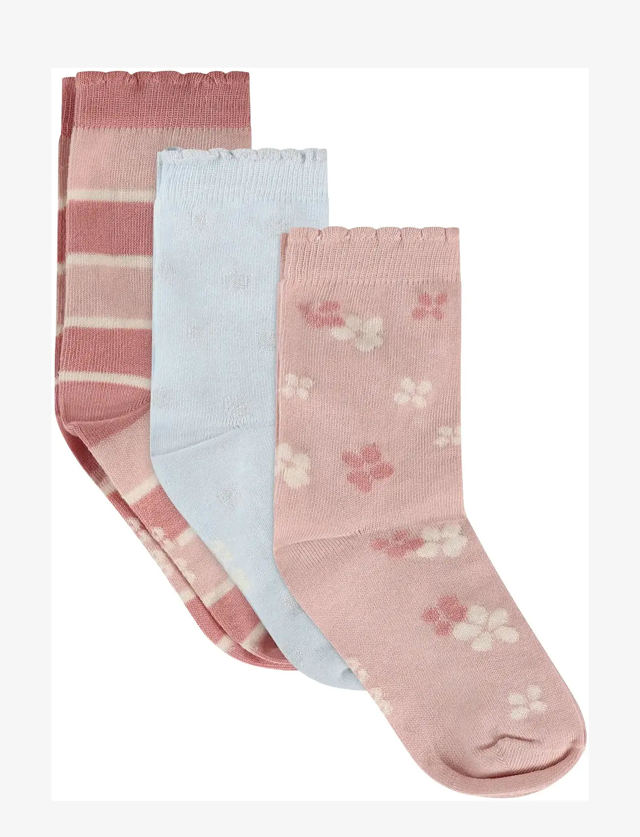 Minymo - 3-Pack Socks - socks - peach blush - 0
