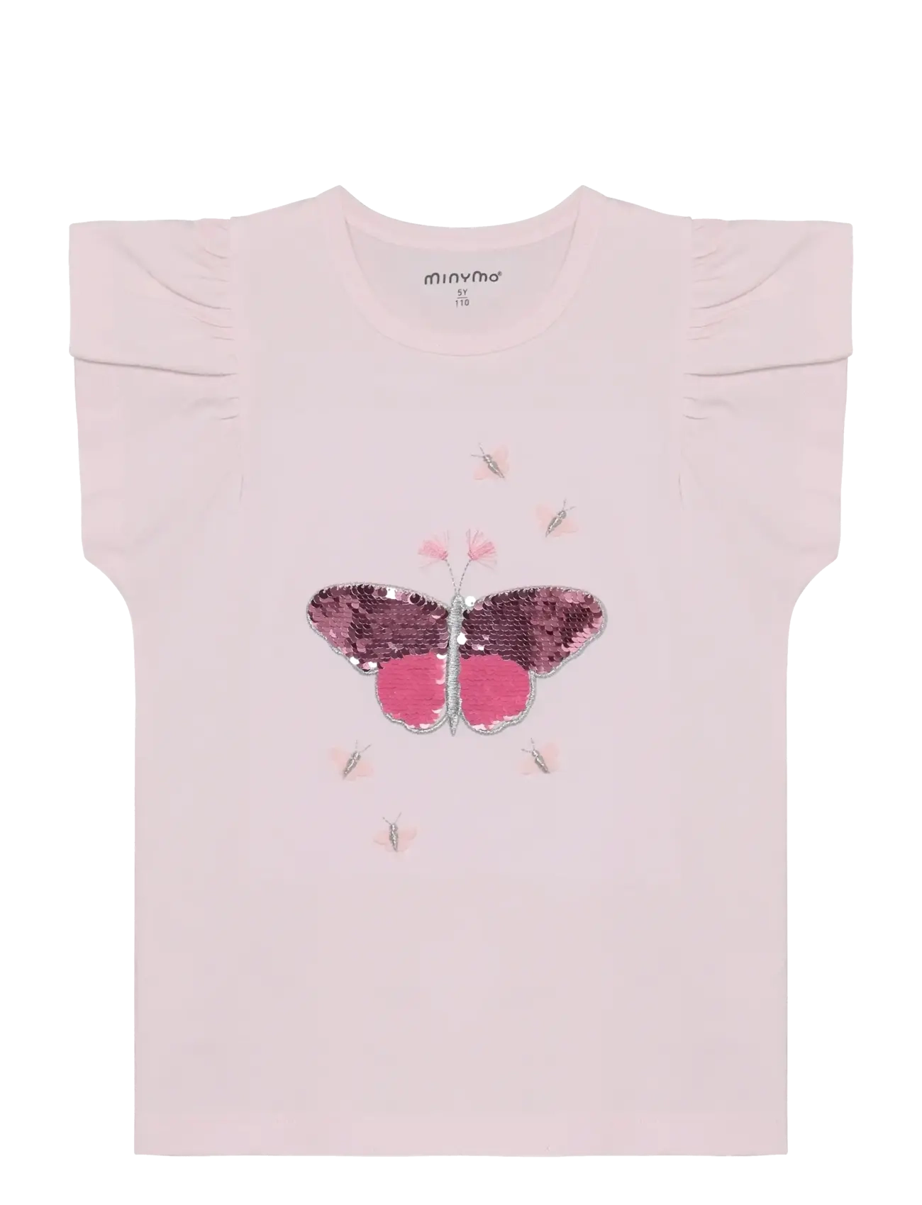 Minymo T-shirt SS - Tops & T-shirts - RAINDROPS ON ROSES / pink/rose