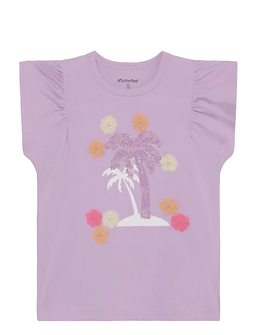 Minymo - T-shirt SS - short-sleeved t-shirts - violet dusk - 0