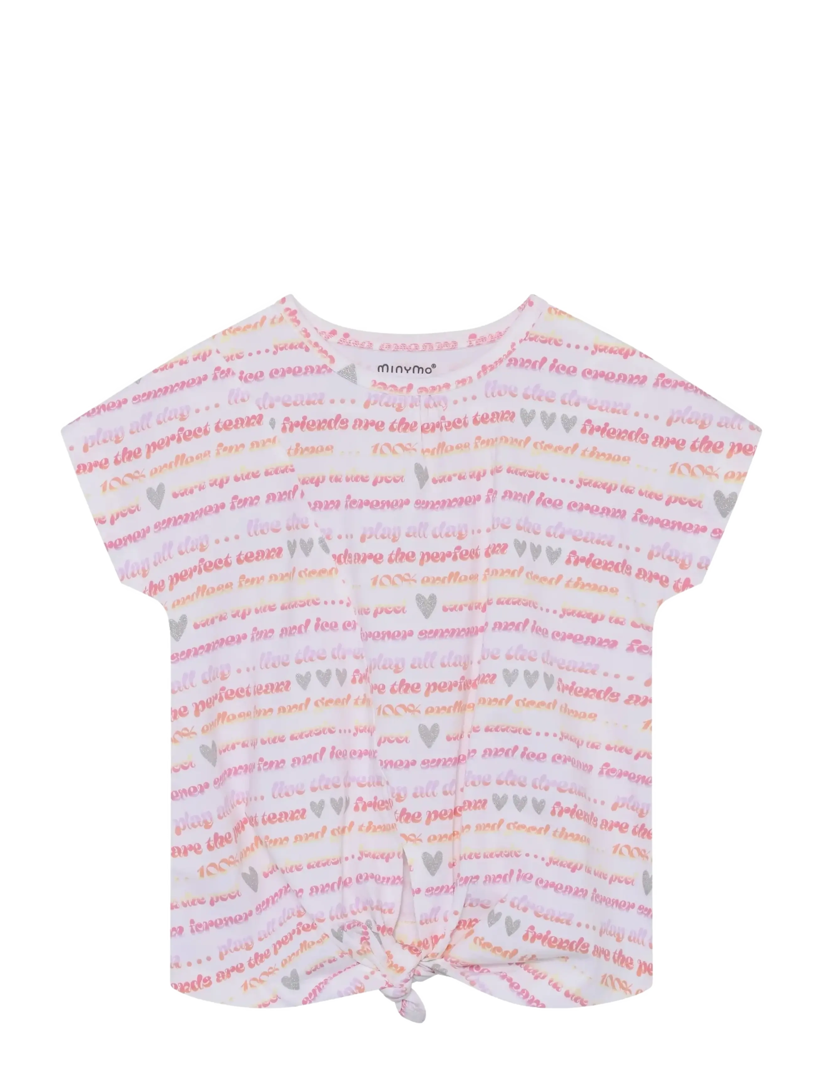 Minymo T-Shirt Ss Aop, 128, White, T-Shirts > Kortærmede, Børn