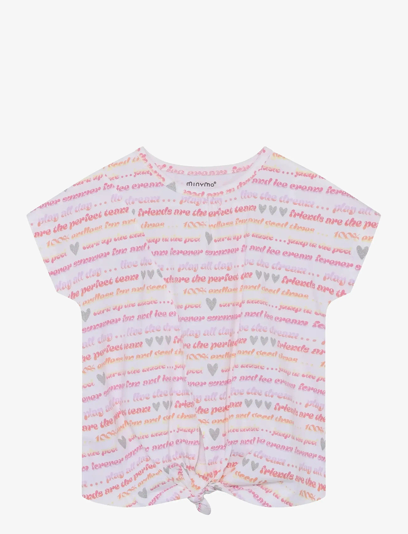 Minymo - T-shirt SS AOP - bright white - 0