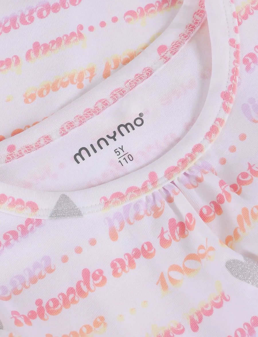 Minymo - T-shirt SS AOP - kurzärmelige - bright white - 2