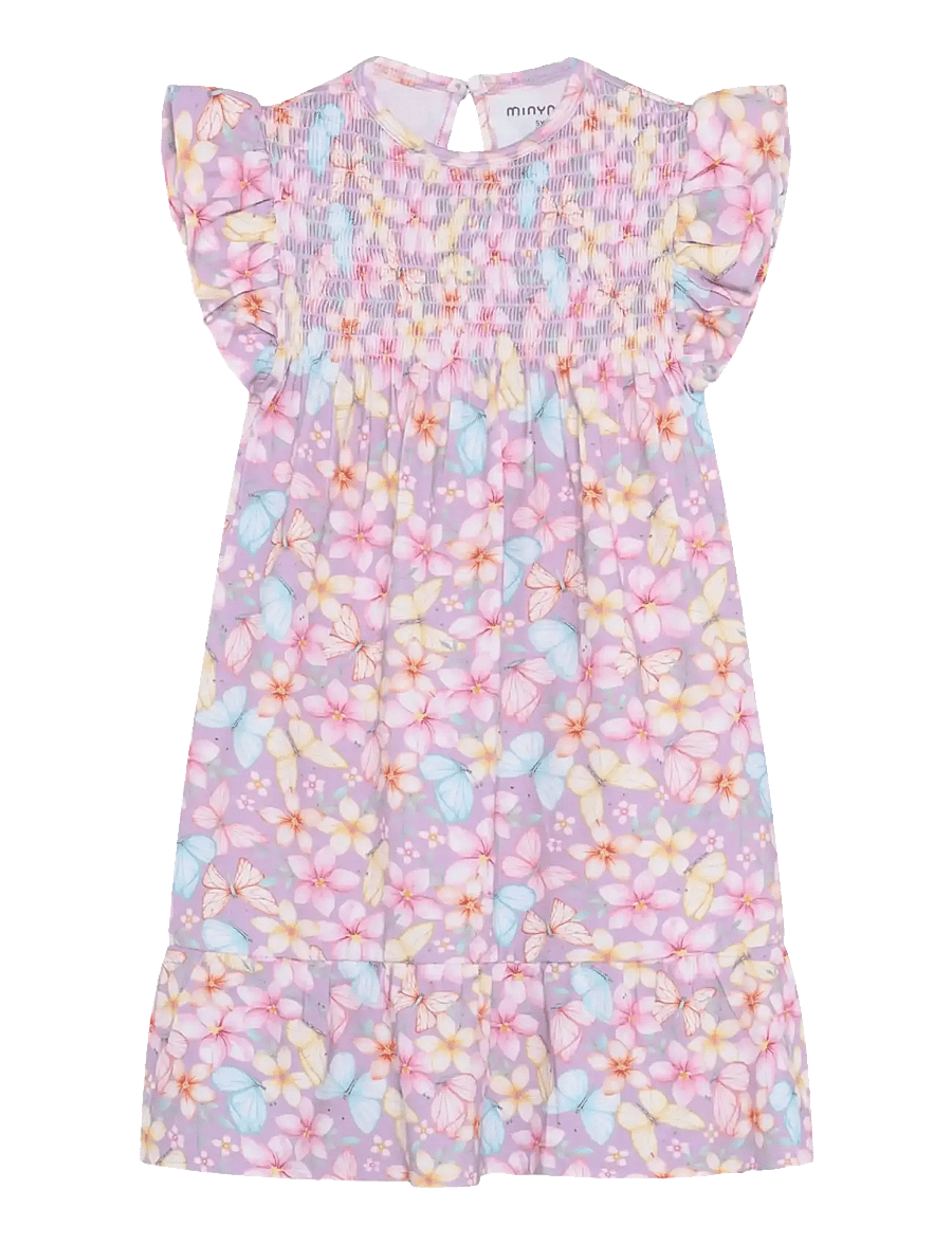 Minymo - Dress SS AOP - sleeveless casual dresses - violet dusk - 0
