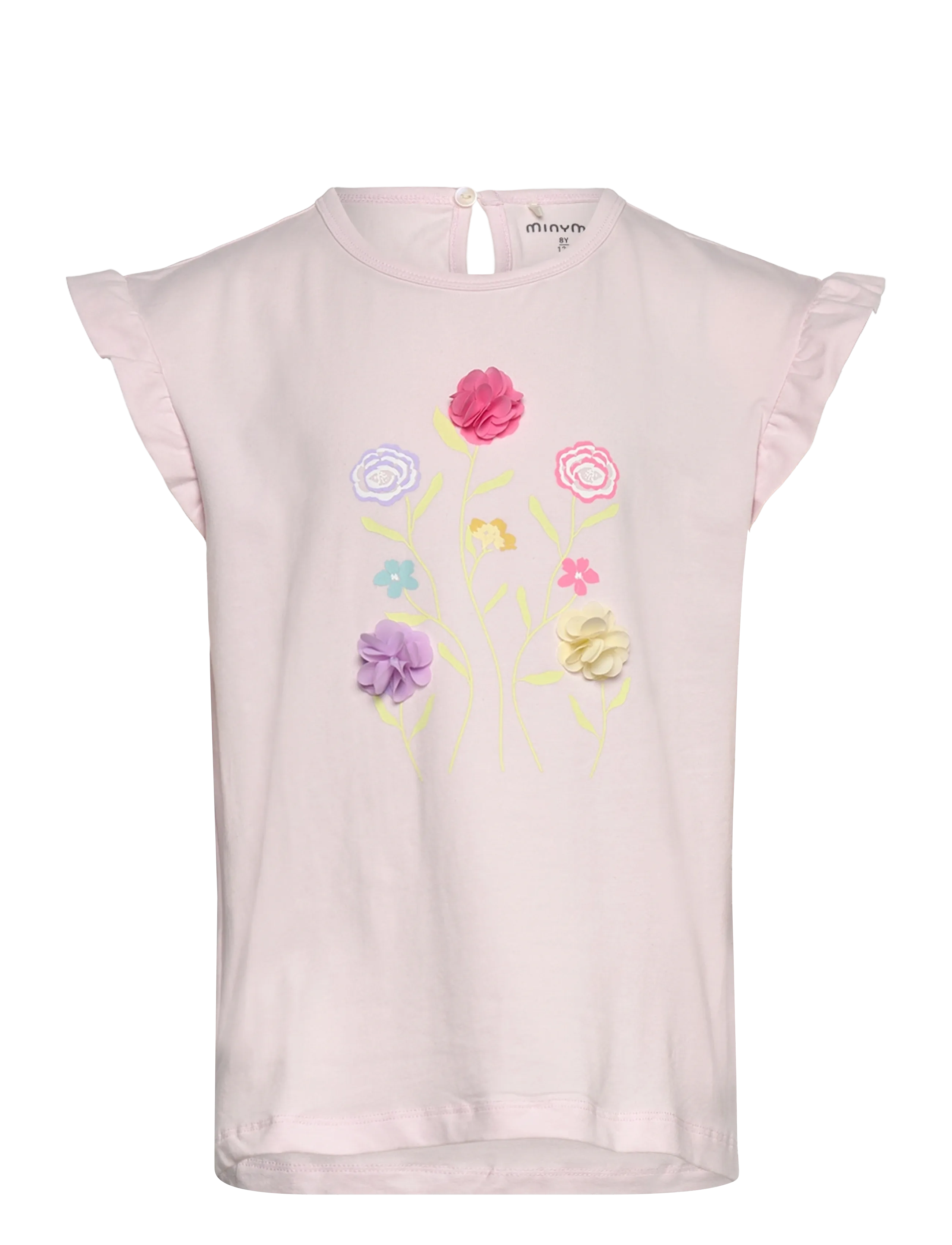 Minymo T-shirt SS - 4 for 3 - RAINDROPS ON ROSES / pink/rose