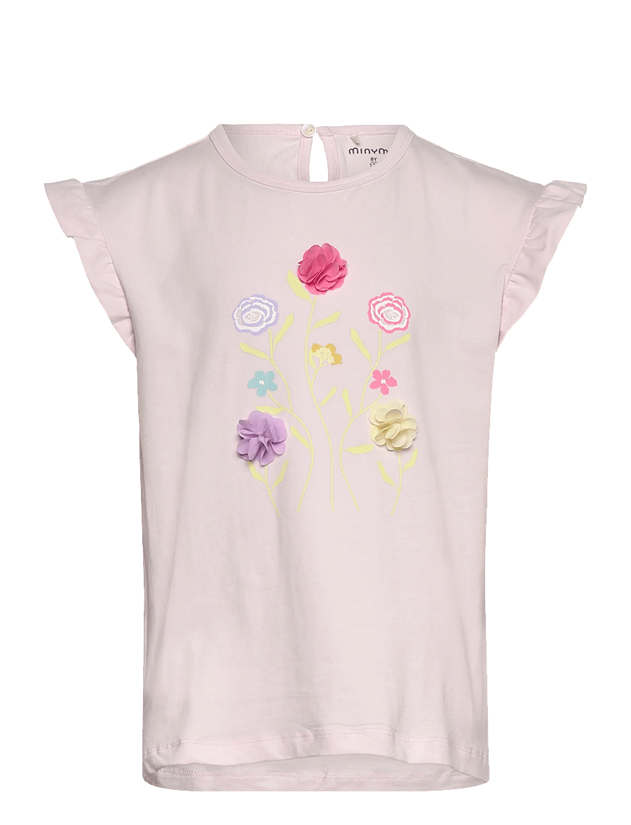 Minymo - T-shirt SS - kurzärmelige - raindrops on roses - 0