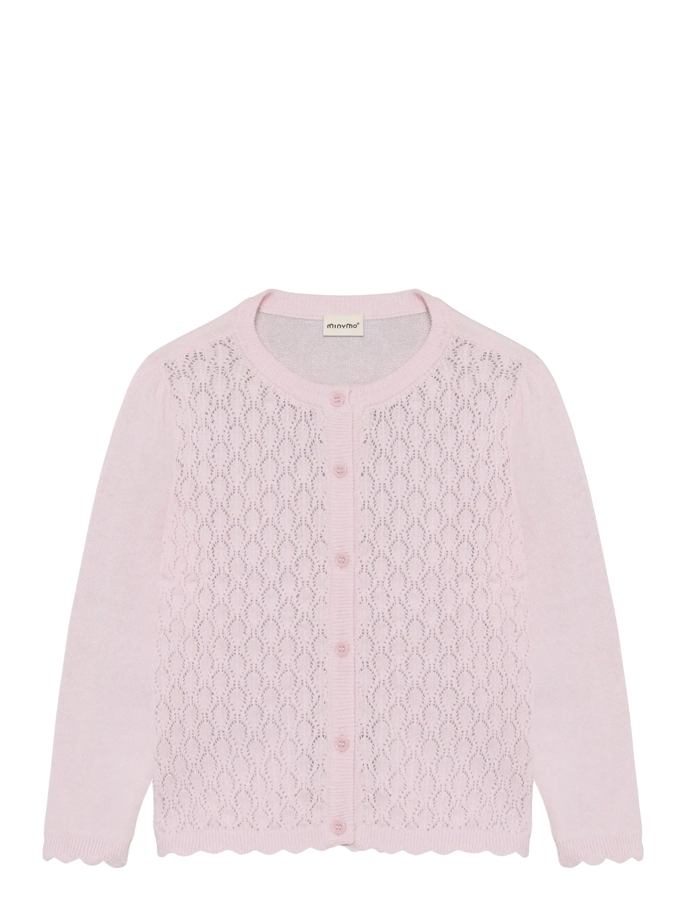 Minymo Cardigan LS Knit - Barn 98-134 - RAINDROPS ON ROSES / pink/rose