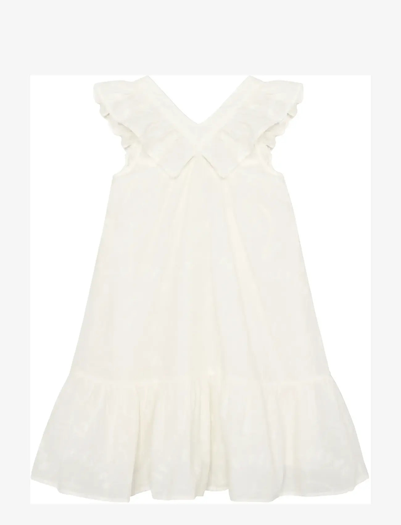 Minymo - Dress SS w. Lining - festkjoler - vanilla ice - 1