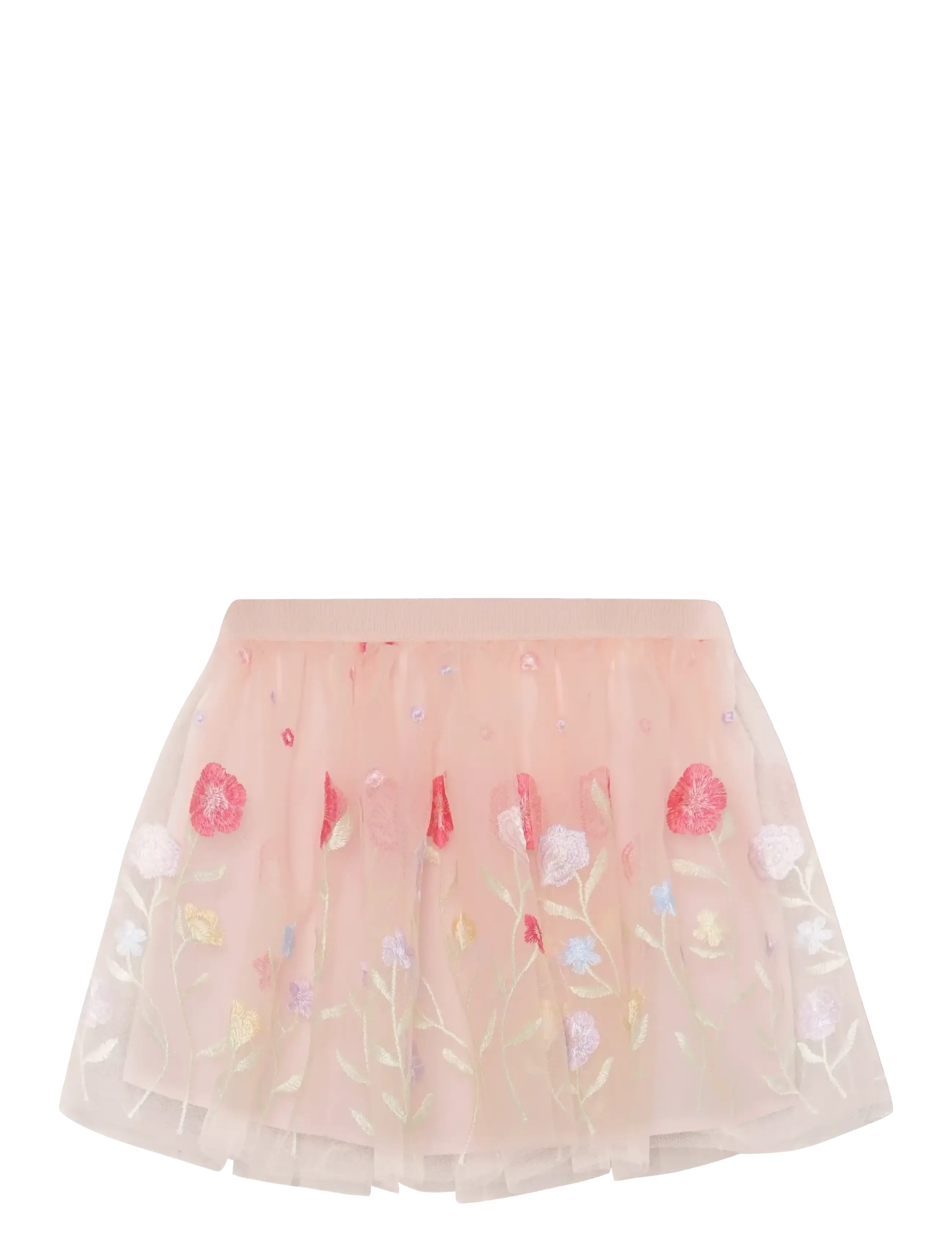 Minymo - Skirt Mesh w. Emb. - tiulio sijonas - raindrops on roses - 2