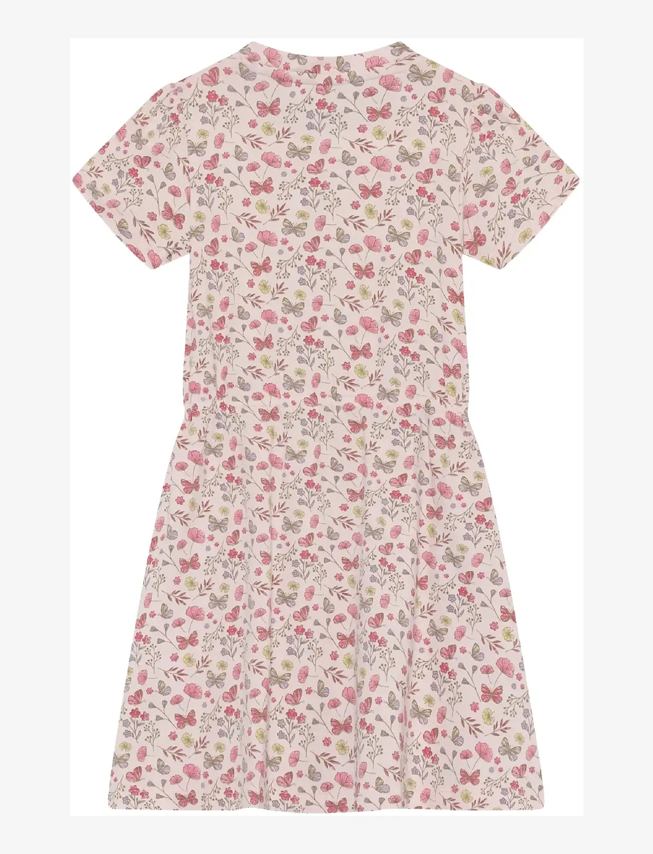 Minymo - Dress SS AOP - kortærmede hverdagskjoler - raindrops on roses - 1