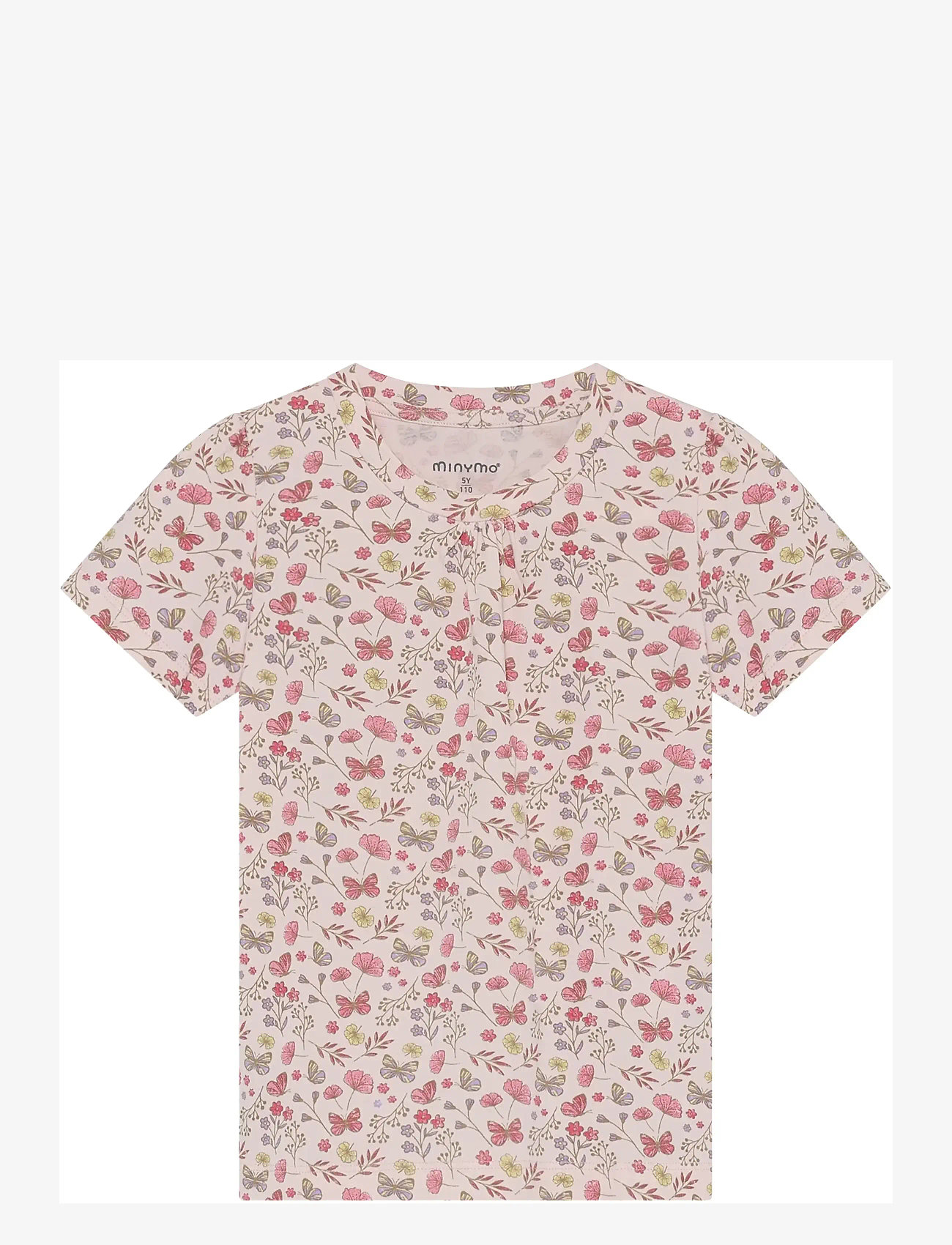 Minymo - T-shirt+Short Set AOP - sett með stuttermabol - raindrops on roses - 2