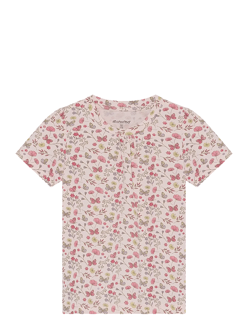 Minymo - T-shirt+Short Set AOP - sett með stuttermabol - raindrops on roses - 2