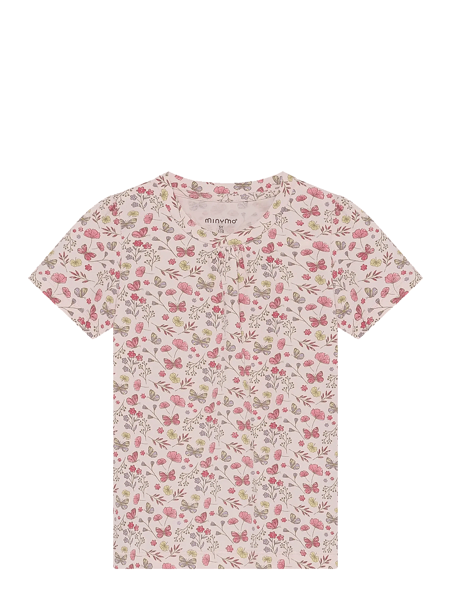 Minymo - T-shirt+Short Set AOP - sets mit kurzärmeligem t-shirt - raindrops on roses - 2