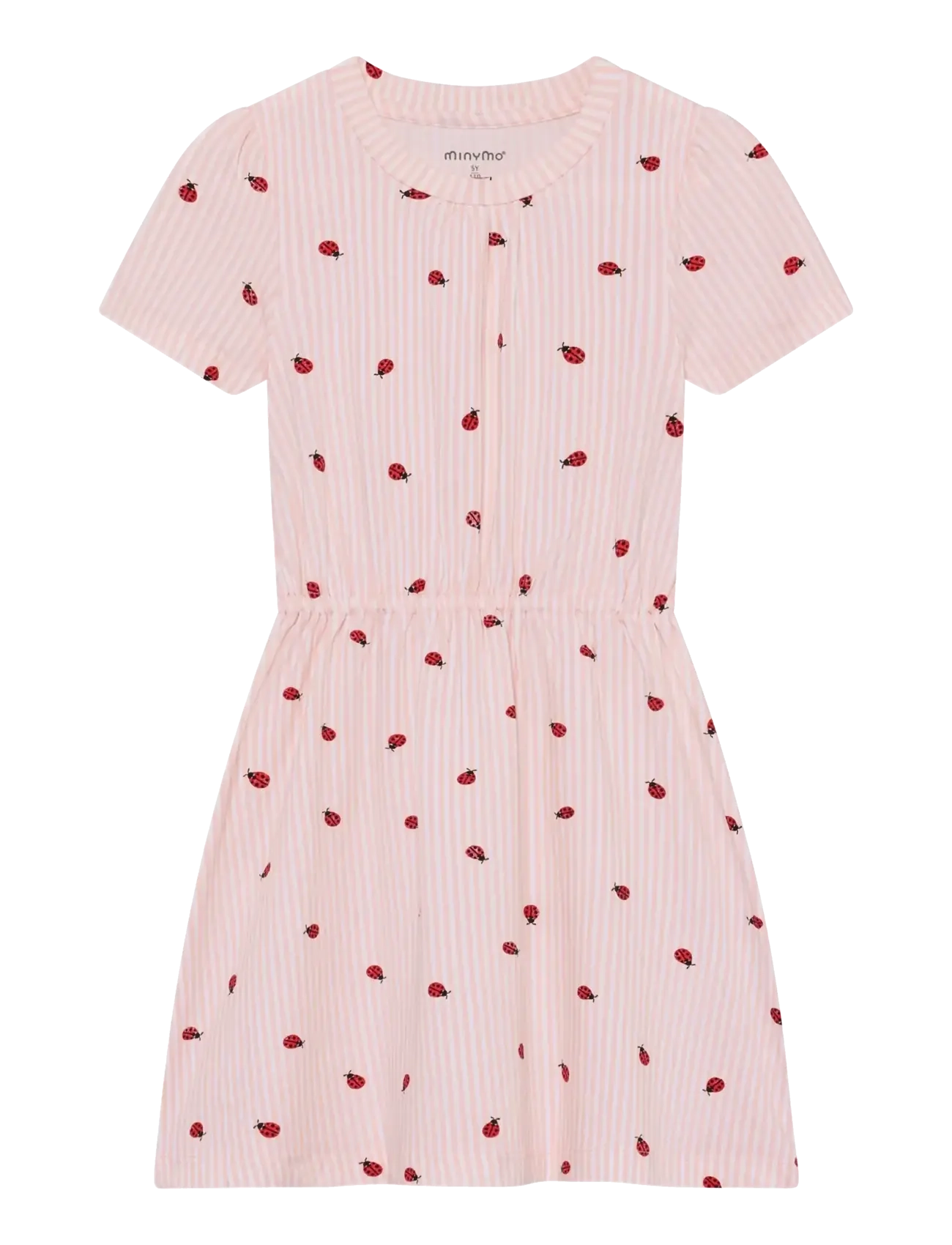 Minymo Dress SS AOP - Riided - PEACH BLUSH / pink/rose