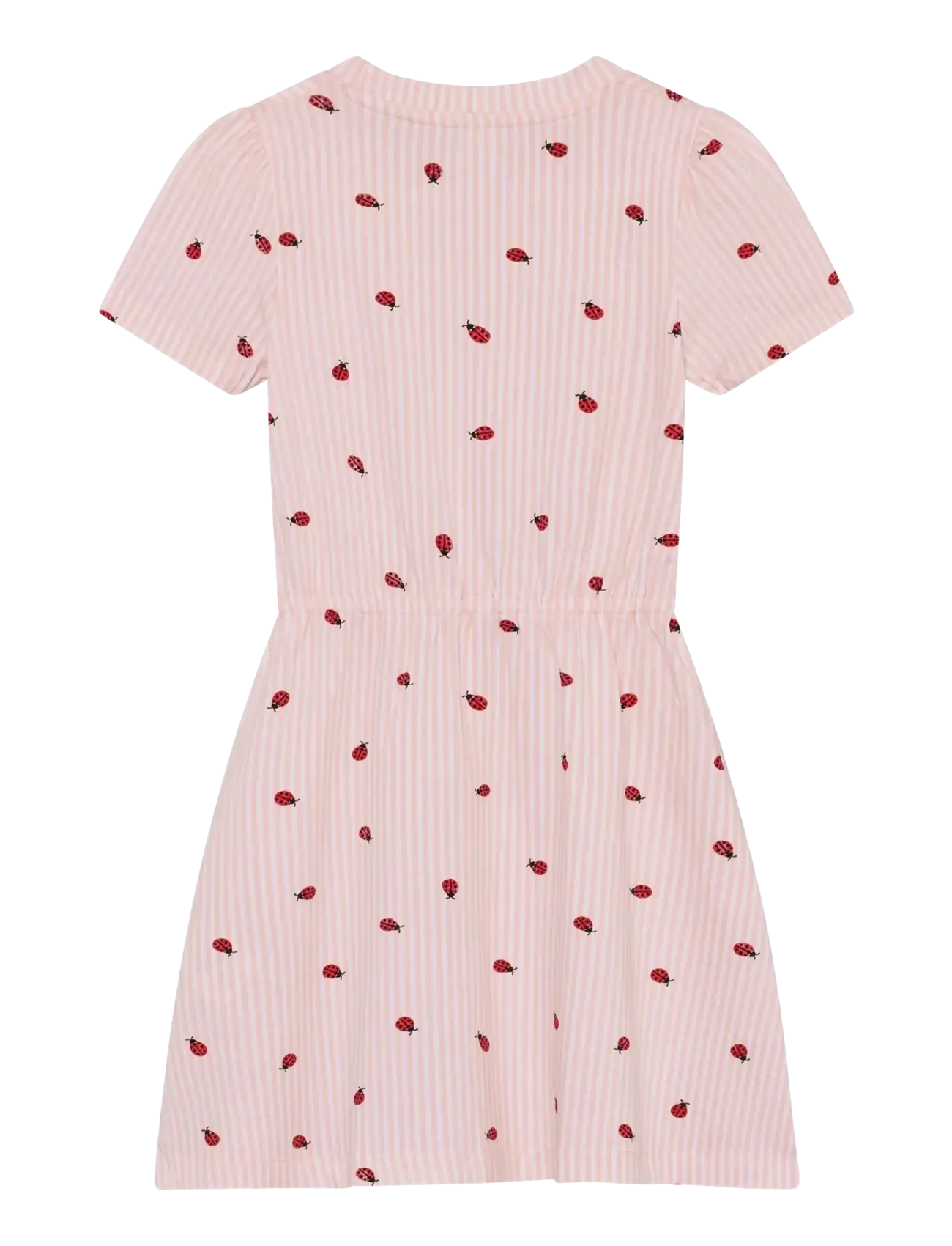 Minymo - Dress SS AOP - kurzärmelige freizeitkleider - peach blush - 1