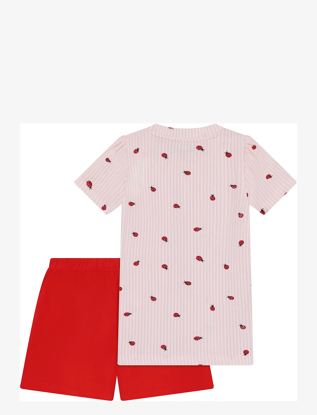 Minymo - T-shirt+Short Set AOP - sæt med kortærmet t-shirt - peach blush - 1