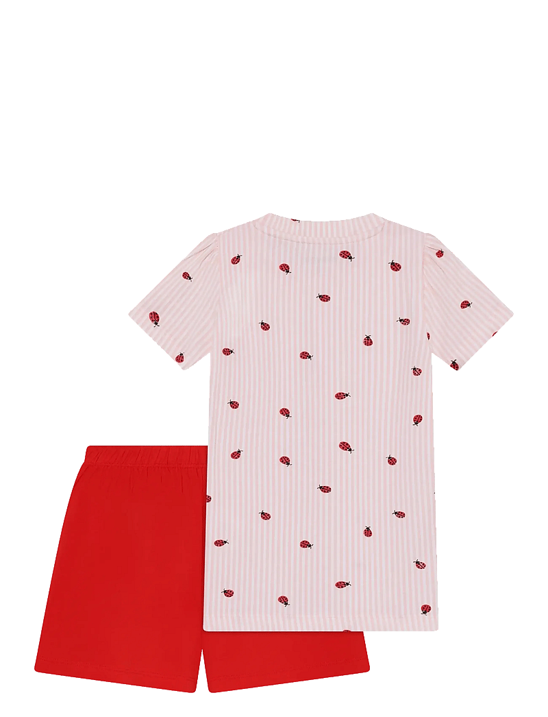 Minymo - T-shirt+Short Set AOP - sæt med kortærmet t-shirt - peach blush - 1