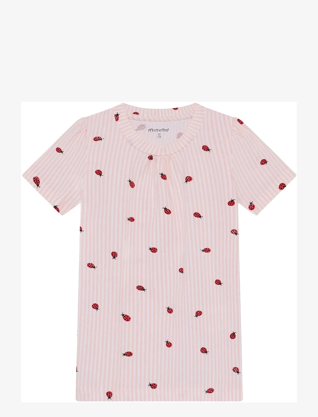 Minymo - T-shirt+Short Set AOP - sæt med kortærmet t-shirt - peach blush - 2