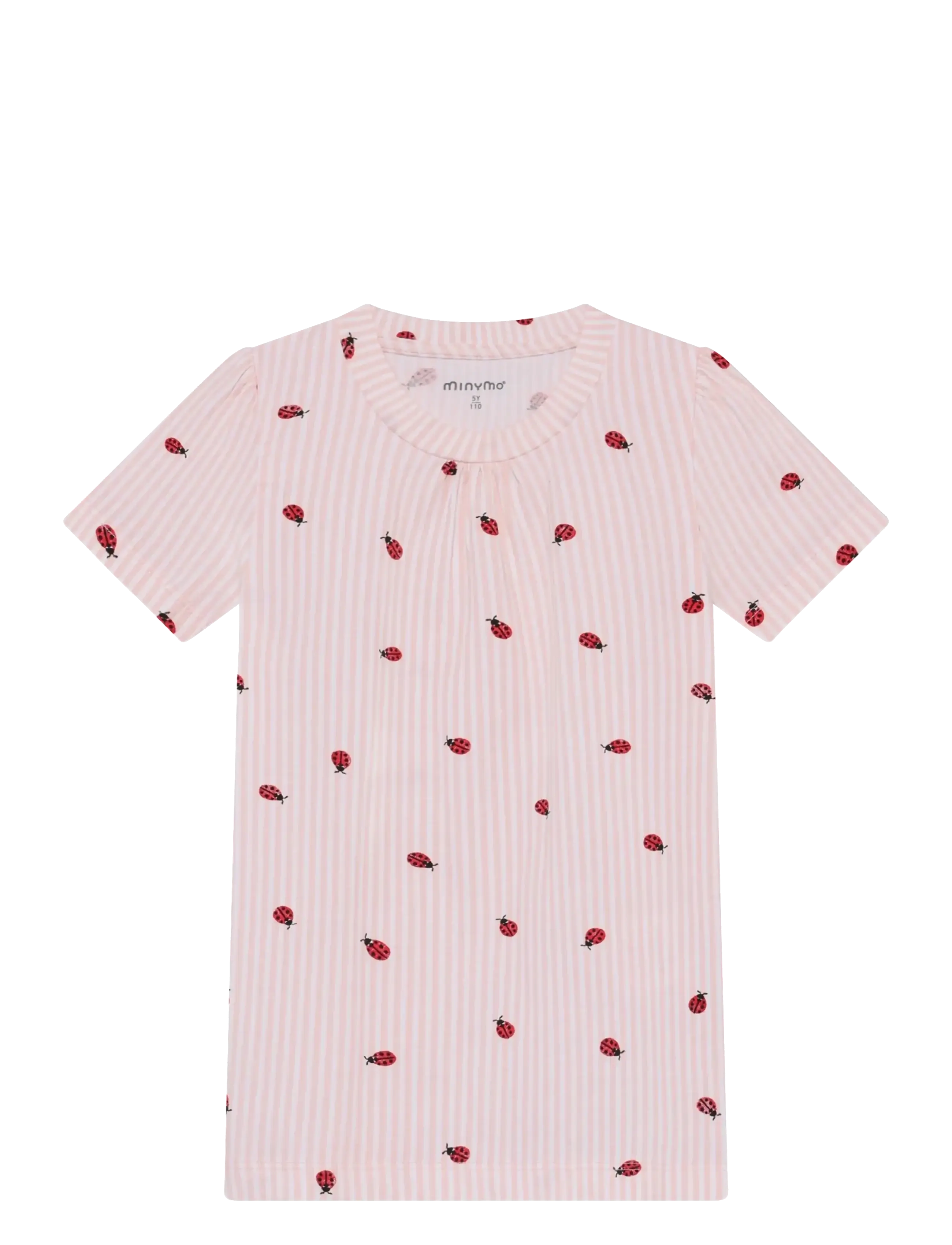 Minymo - T-shirt+Short Set AOP - sets met t-shirt met korte mouw - peach blush - 2