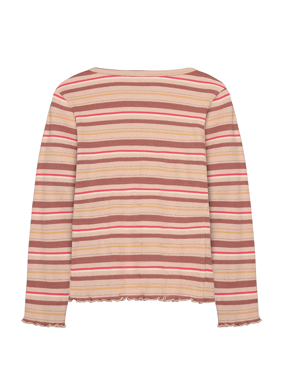 Minymo - T-shirt LS Y/D Rib - långärmade t-shirts - cameo rose - 2