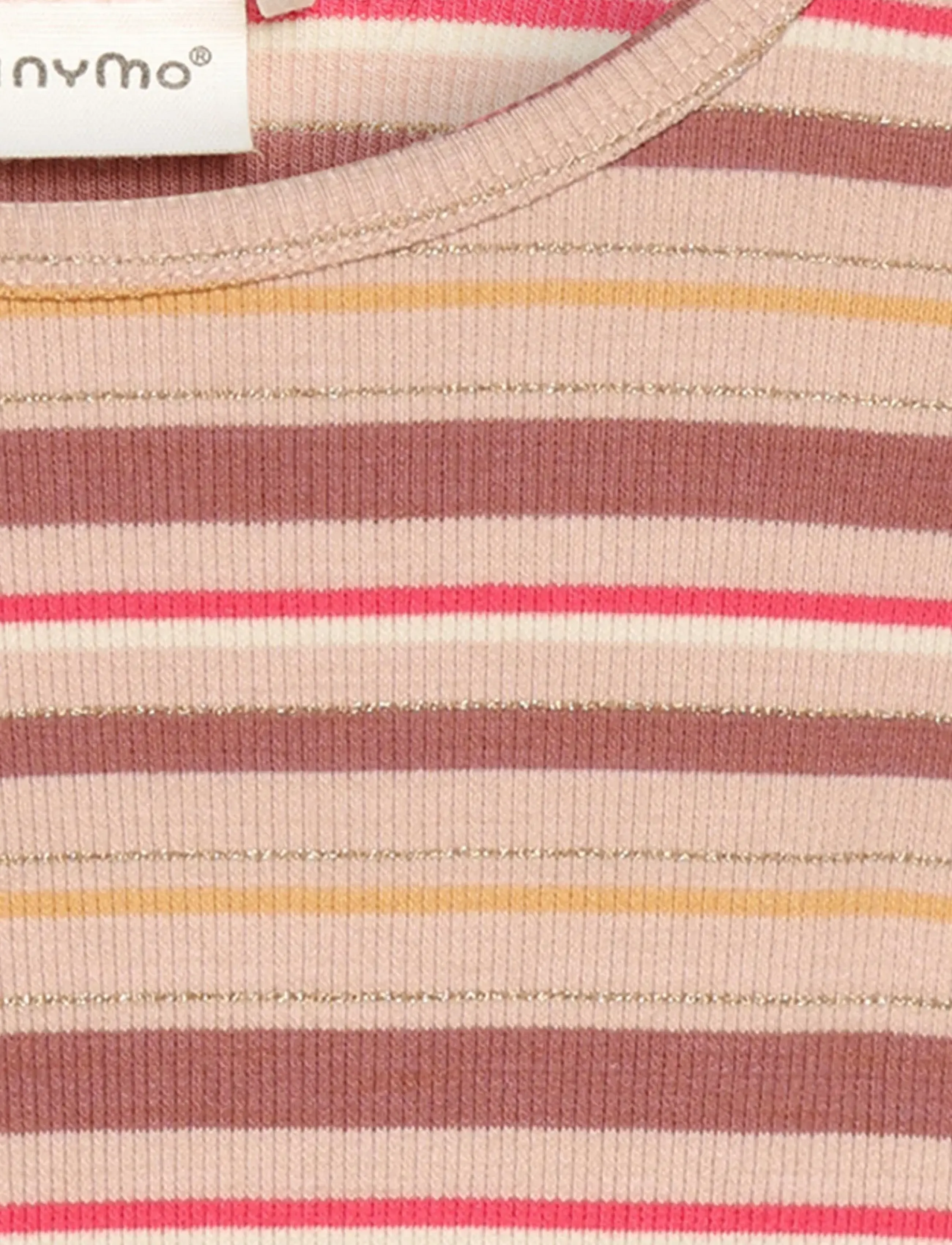 Minymo - T-shirt LS Y/D Rib - langärmelig - cameo rose - 4