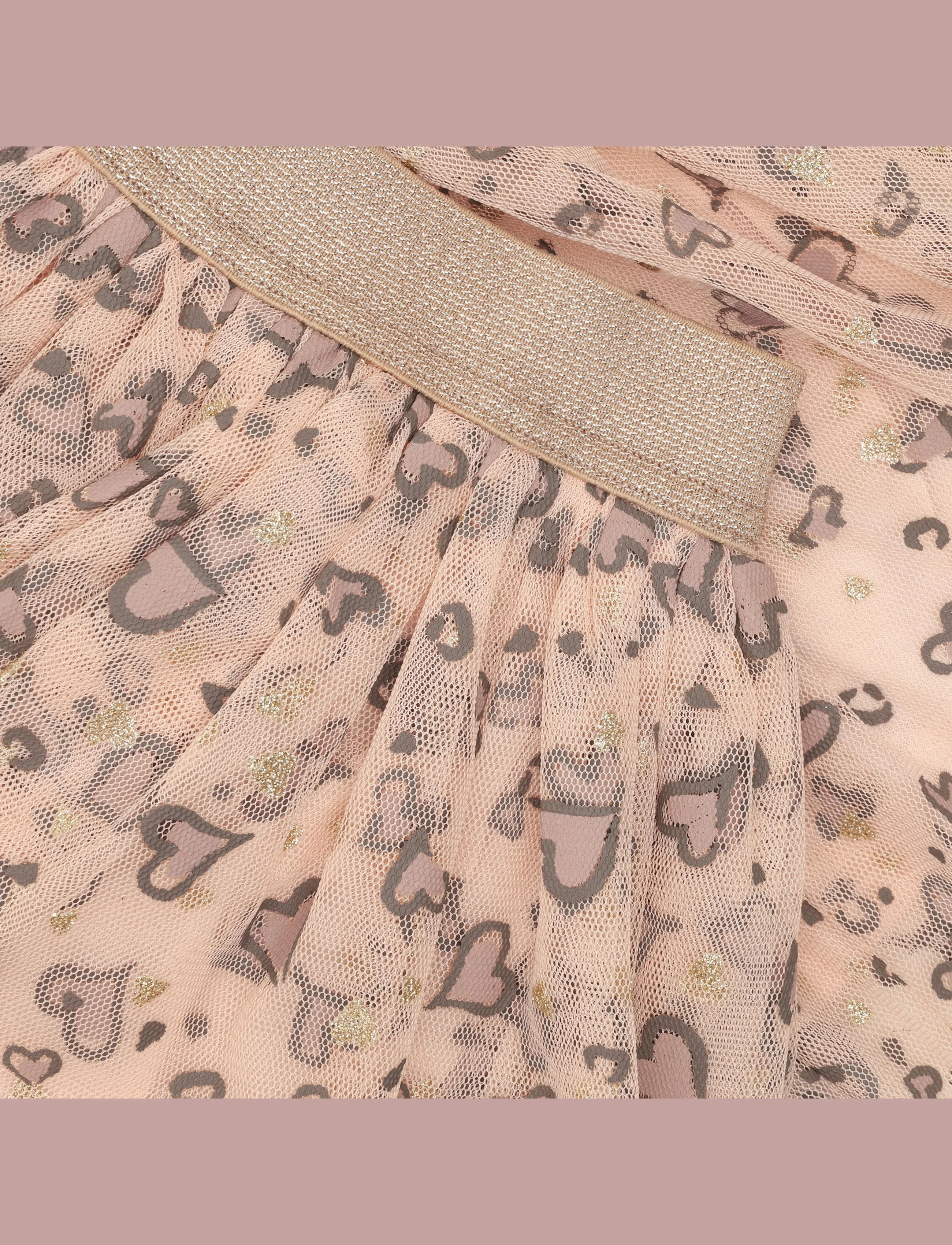 Minymo - Skirt Mesh AOP - kurze röcke - cameo rose - 3